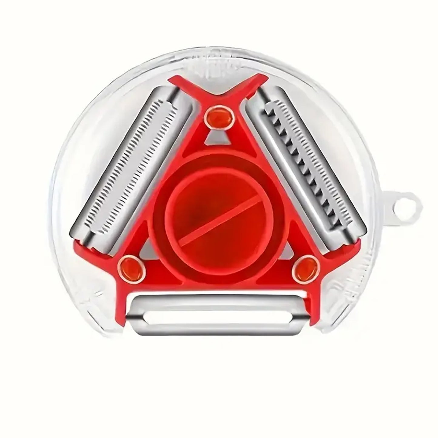 3 In 1 Multi Function Three Use Rotary Hanging Round Planer Peeler And Cutter Vegetable Slicer Kitchen Tools Kitchen Gadgets (B Grade) - Happy Price - Image 4