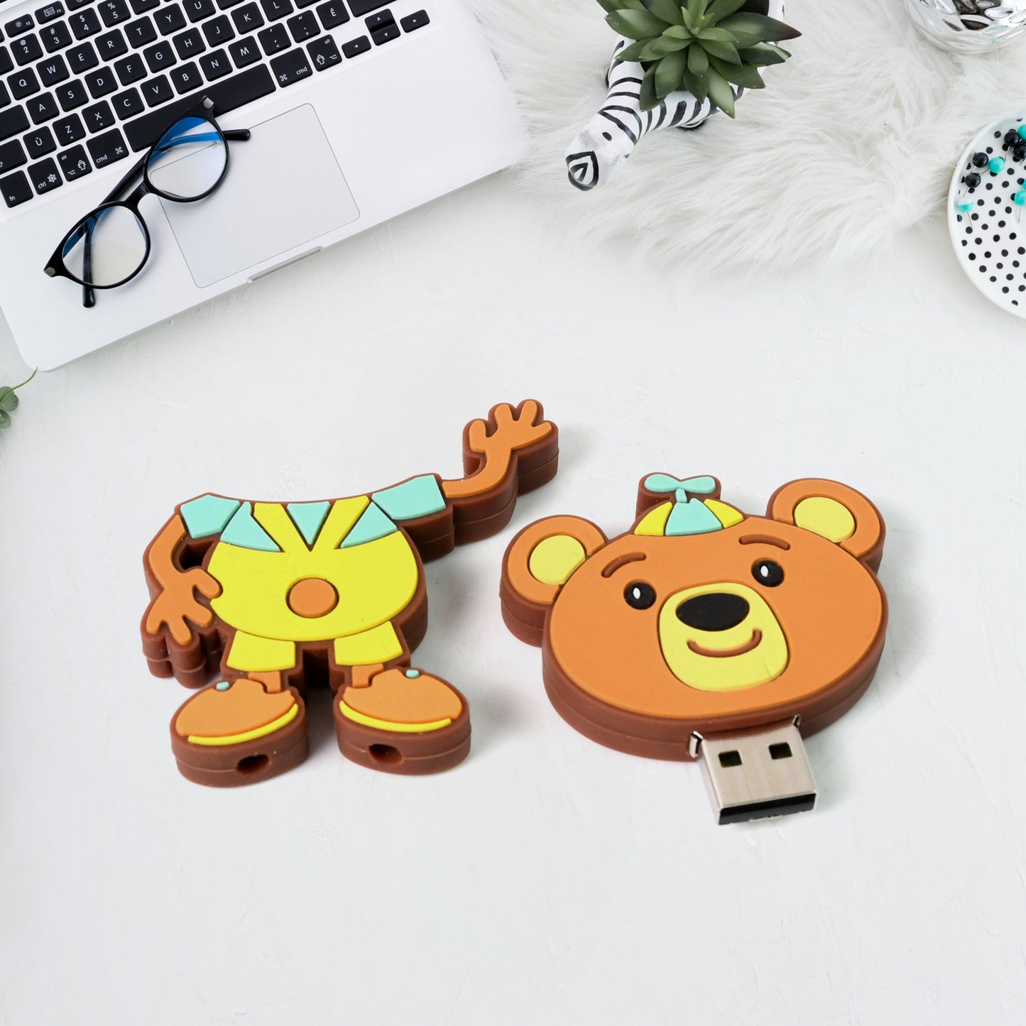 Portable Cartoon Shape Silicone Usb Pen Drive Flash Disk (15 Gb With Baby Rhymes Song 1 Pc) - Happy Price - Image 5