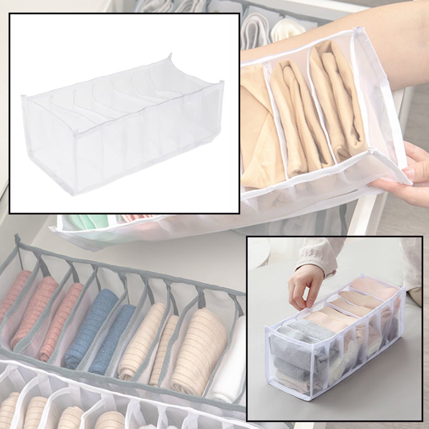 7 Section Laundry Organizer Bag for Clothes Storage - Great Price - Image 5