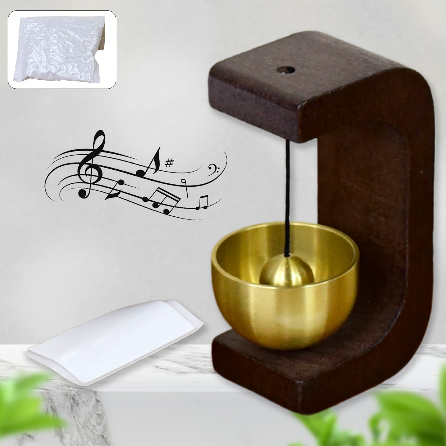 Japanese Style Desktop Zen Bell with Wooden Stand (1 Pc) - Happy Price - Image 6