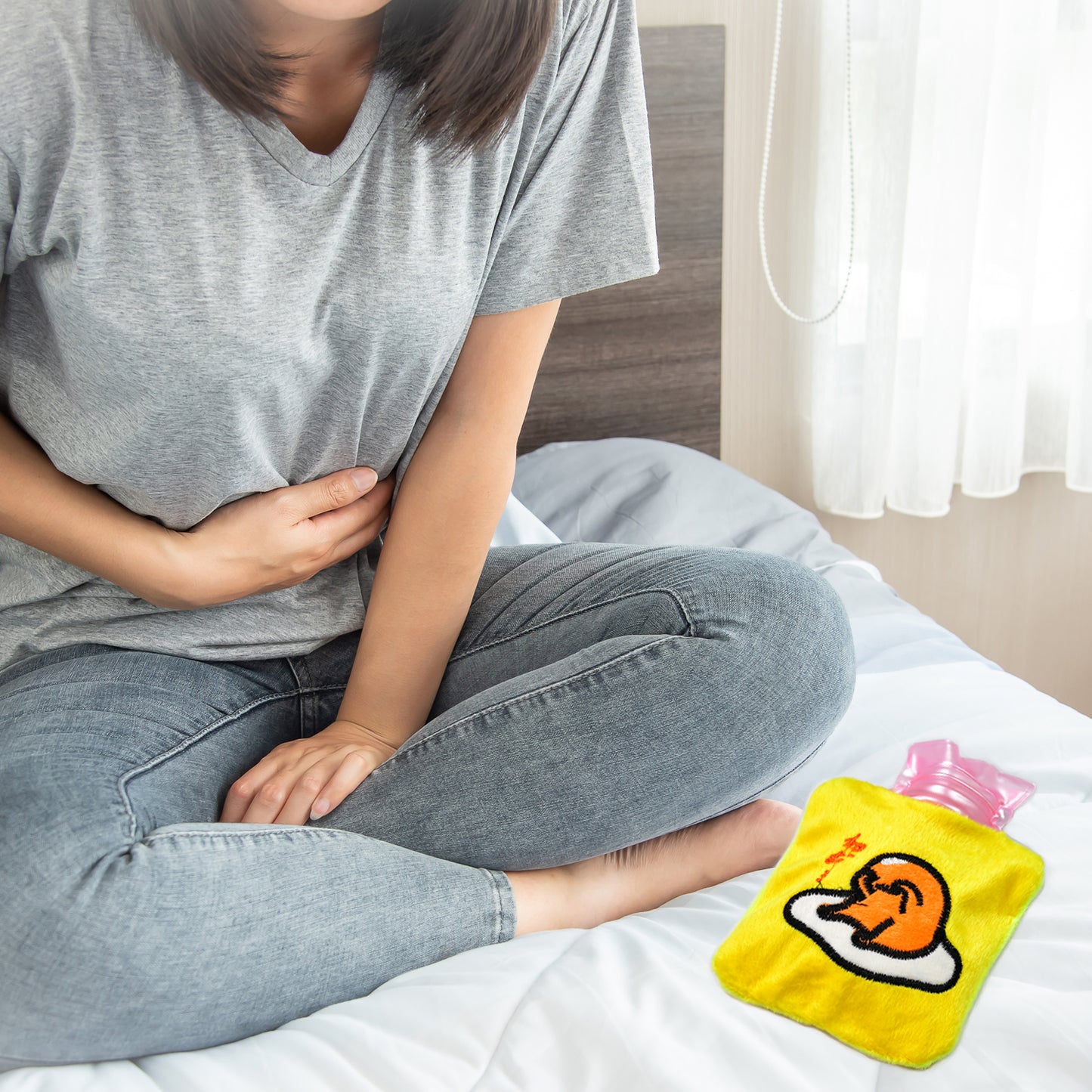 Yellow Duck Head Small Hot Water Bag With Cover For Pain Relief Neck Shoulder Pain And Hand Feet Warmer Menstrual Cramps. - Happy Price - Image 2