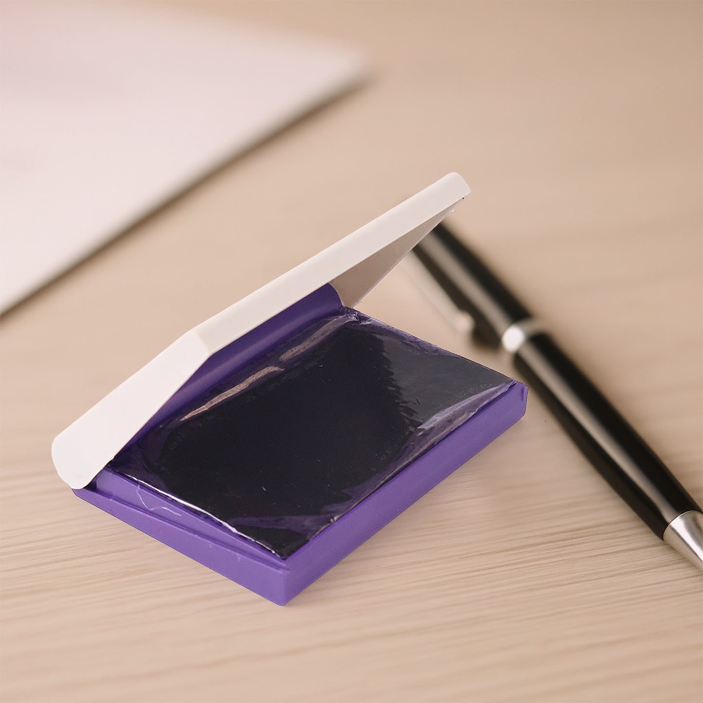 Yasu Plastic Stamp Pad Violet Ink Quick-dry Refillable Pad (1 Pc) - Happy Price - Image 3