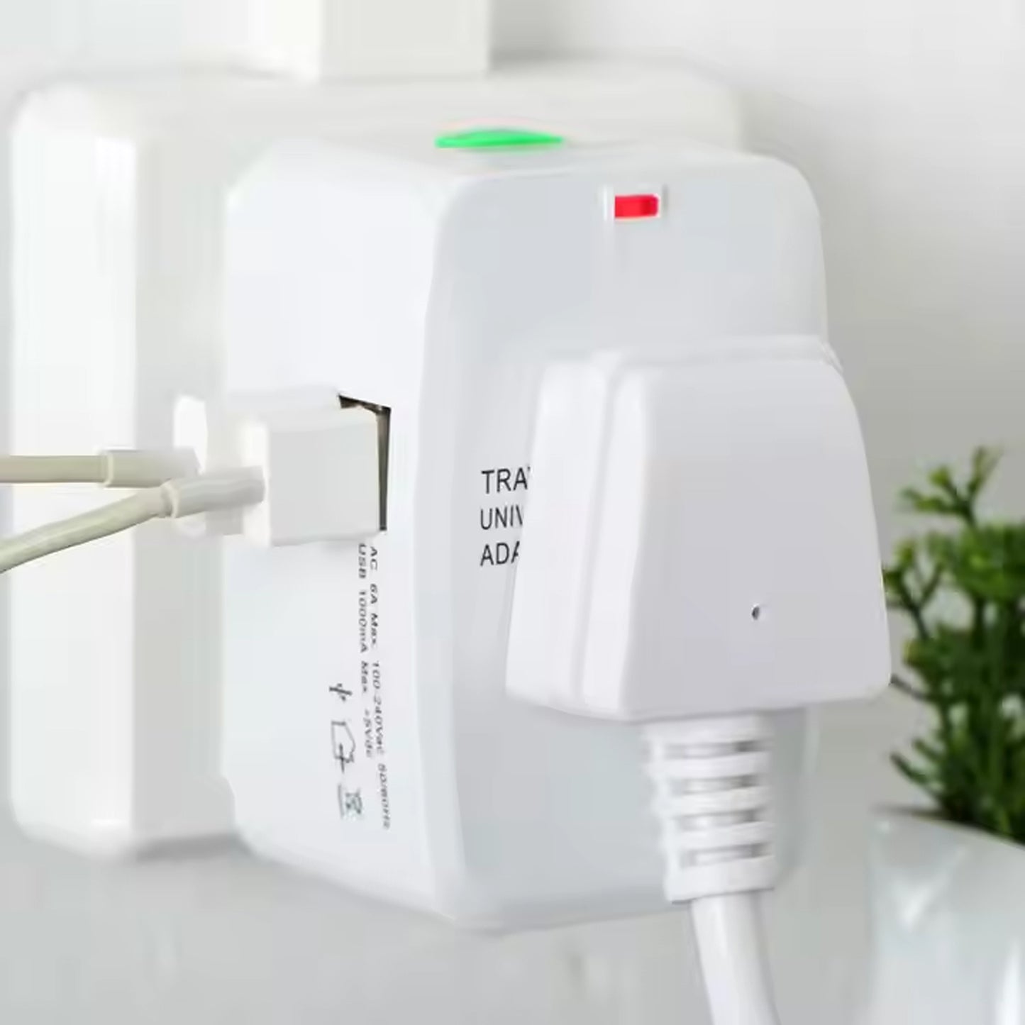 Universal Travel Adapter With Dual Usb Charger Ports - International Multipurpose - Happy Price - Image 2