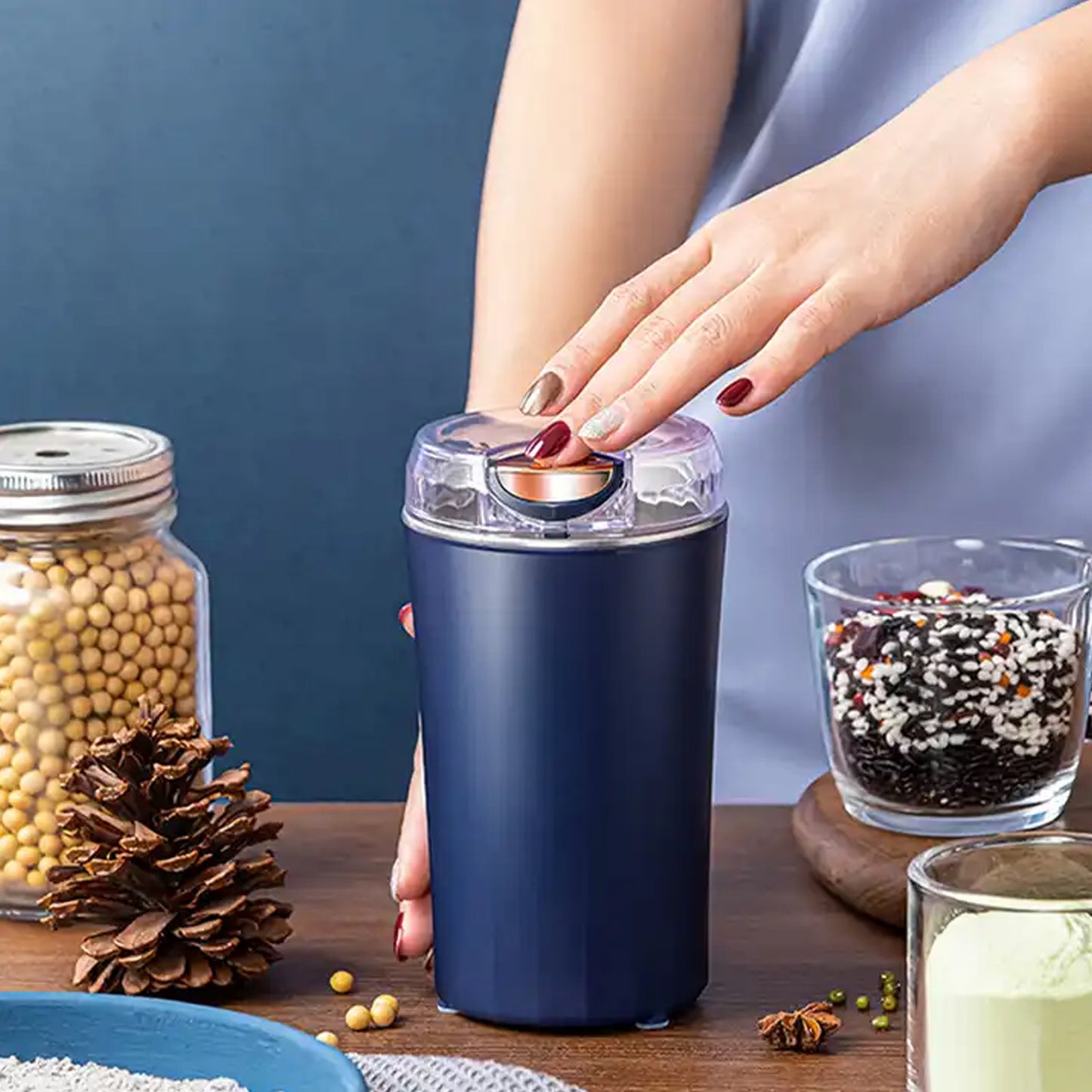 Mini Mixer Small Blander Power Full Mini Grinder Electric Coffee Bean Grinder Grinder Machine Portable Grinder For Home And Office. - Happy Price - Image 6