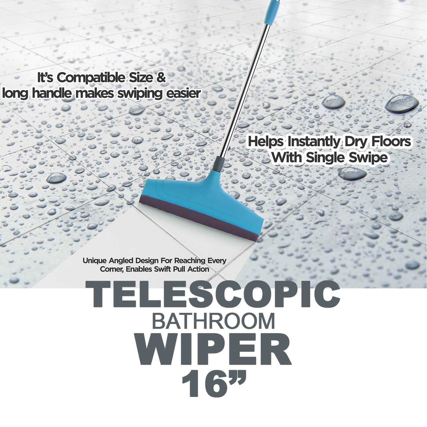 Adjustable Stainless Steel Floor Wiper with Telescopic Handle - Happy Price - Image 6