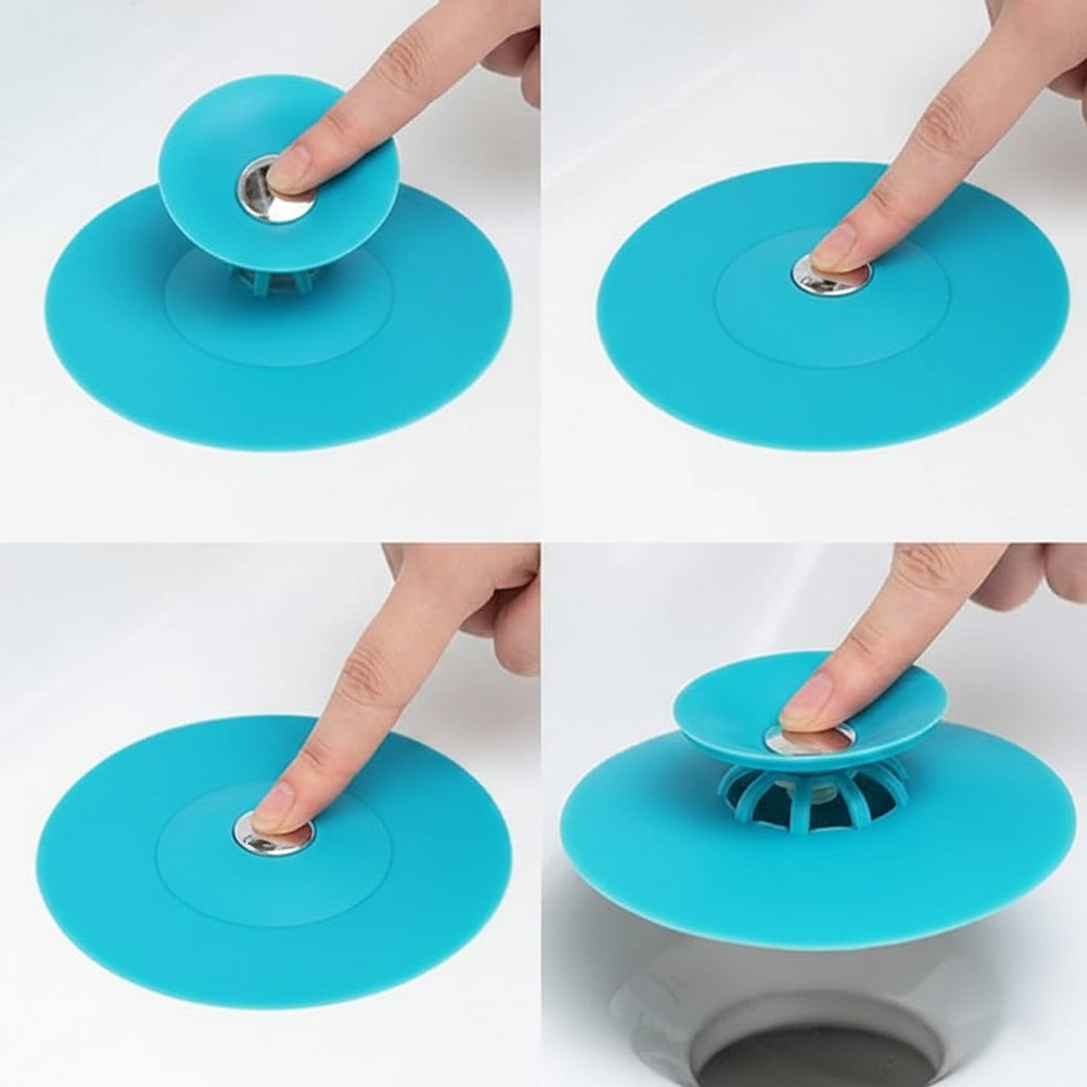 Flexible Silicone Sink Drain Cover & Hair Catcher - 1 Pc - Happy Price - Image 3