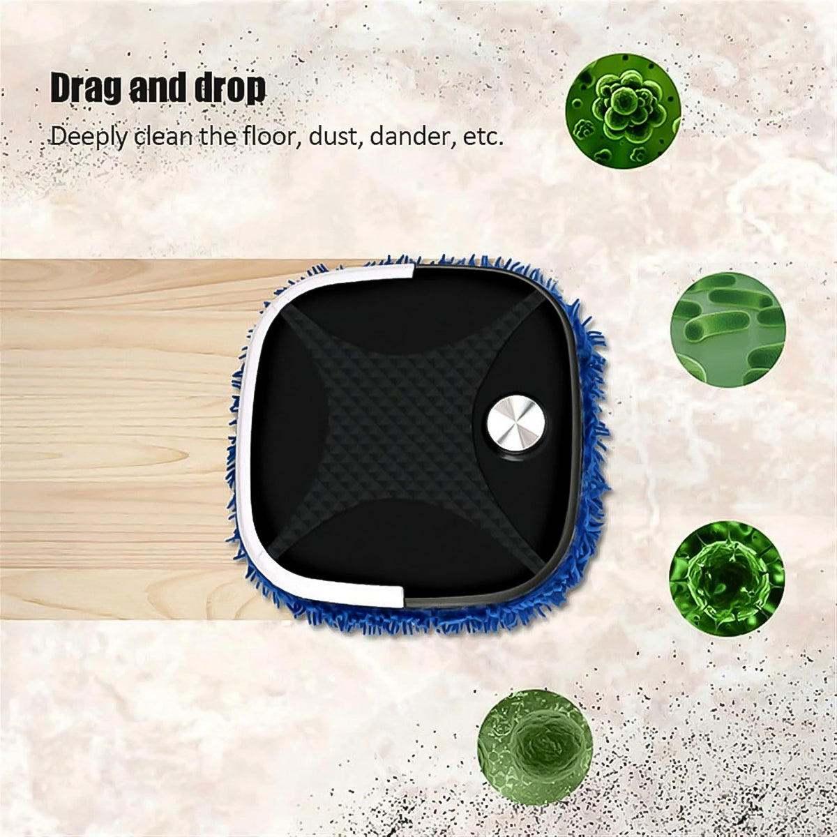 Automatic Smart Floor Cleaning Robot Mop - USB Rechargeable, Dry & Wet Mopping - Happy Price - Image 4