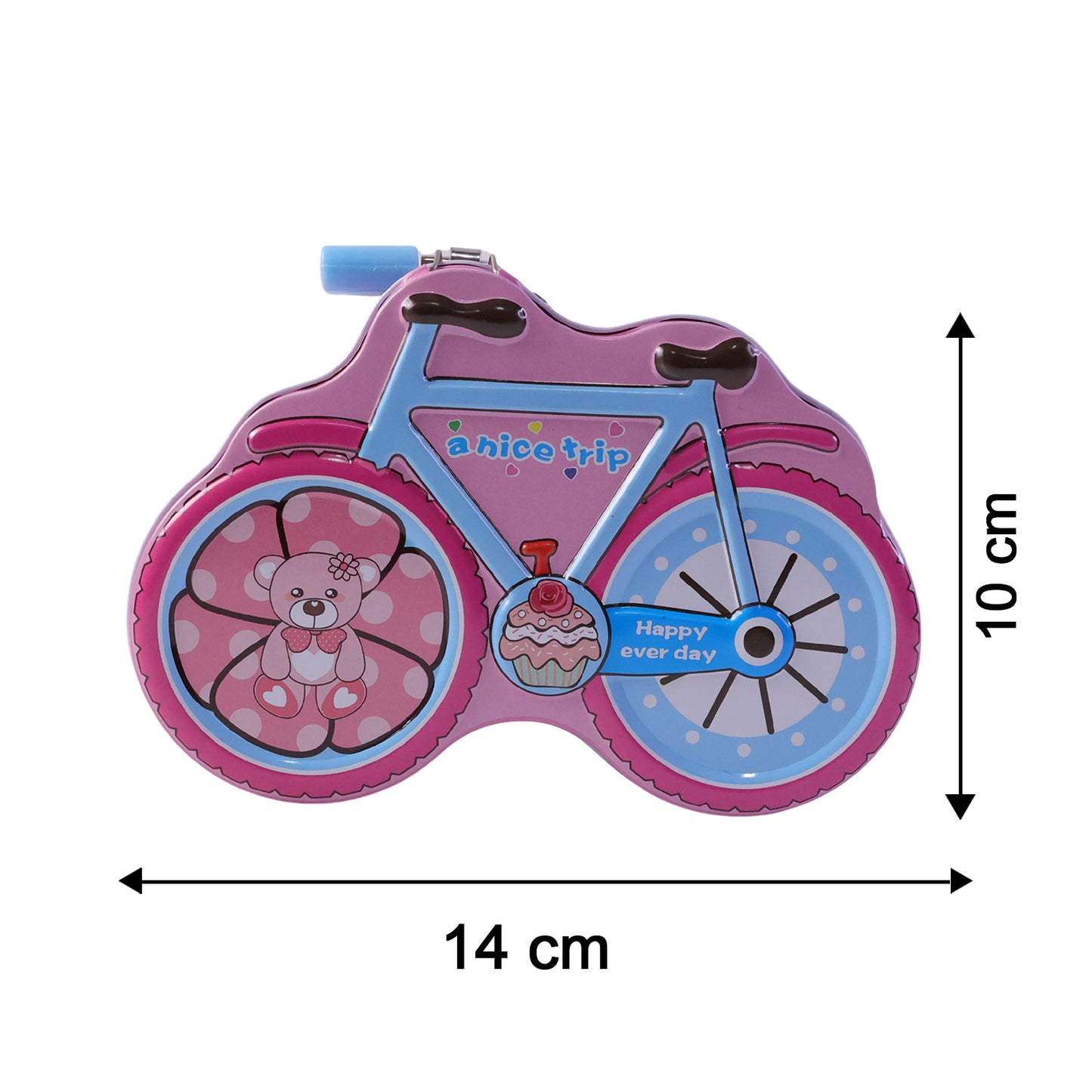 Bicycle Piggy Bank with Lock and Key - 1 Pc - Great Price - Image 5