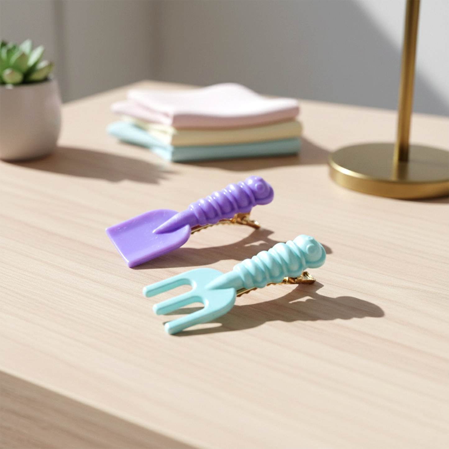 Cute Tool-Shape Decorative Hair Clips - 4 Pc Set for Girls & Women - Happy Price - Image 6