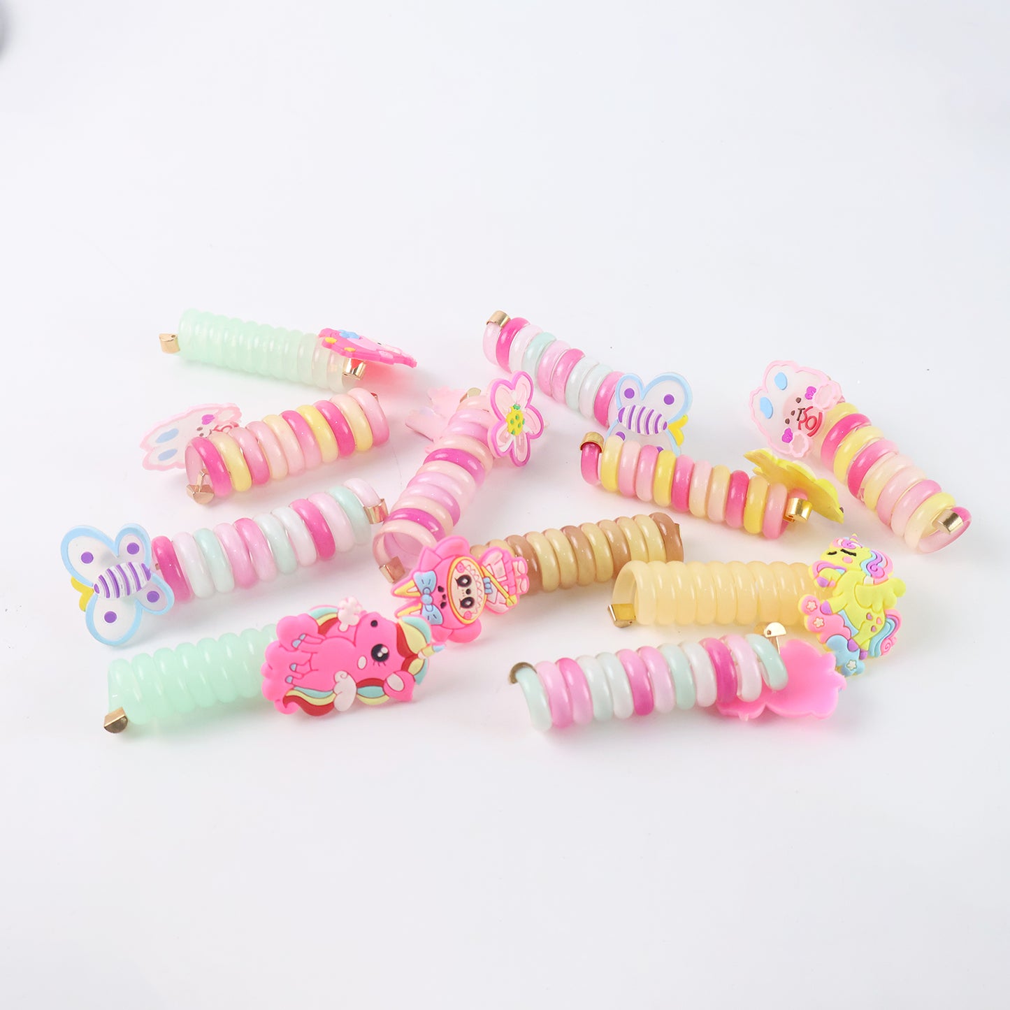 12 Pcs Kids Spiral Hair Braiding Clips - Assorted Cartoon Designs - Happy Price - Image 2
