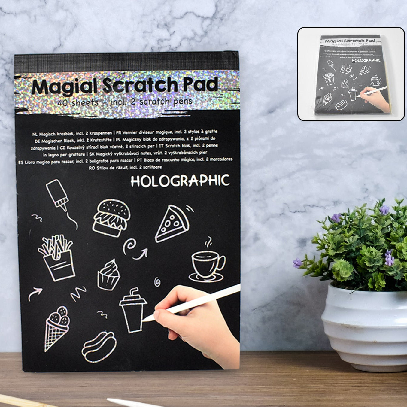 Magical Scratch Art Book For Gifts Girls Boys (40 Sheet) - Happy Price - Image 1