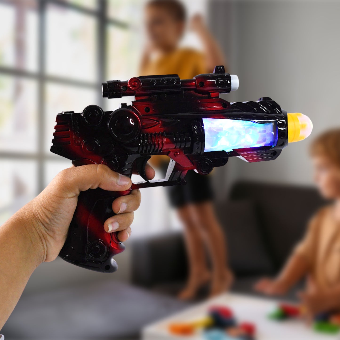 Ttg Led Flashing Sound Laser Toy Gun Battery Operated Space Gun With Lights Music - Happy Price - Image 4