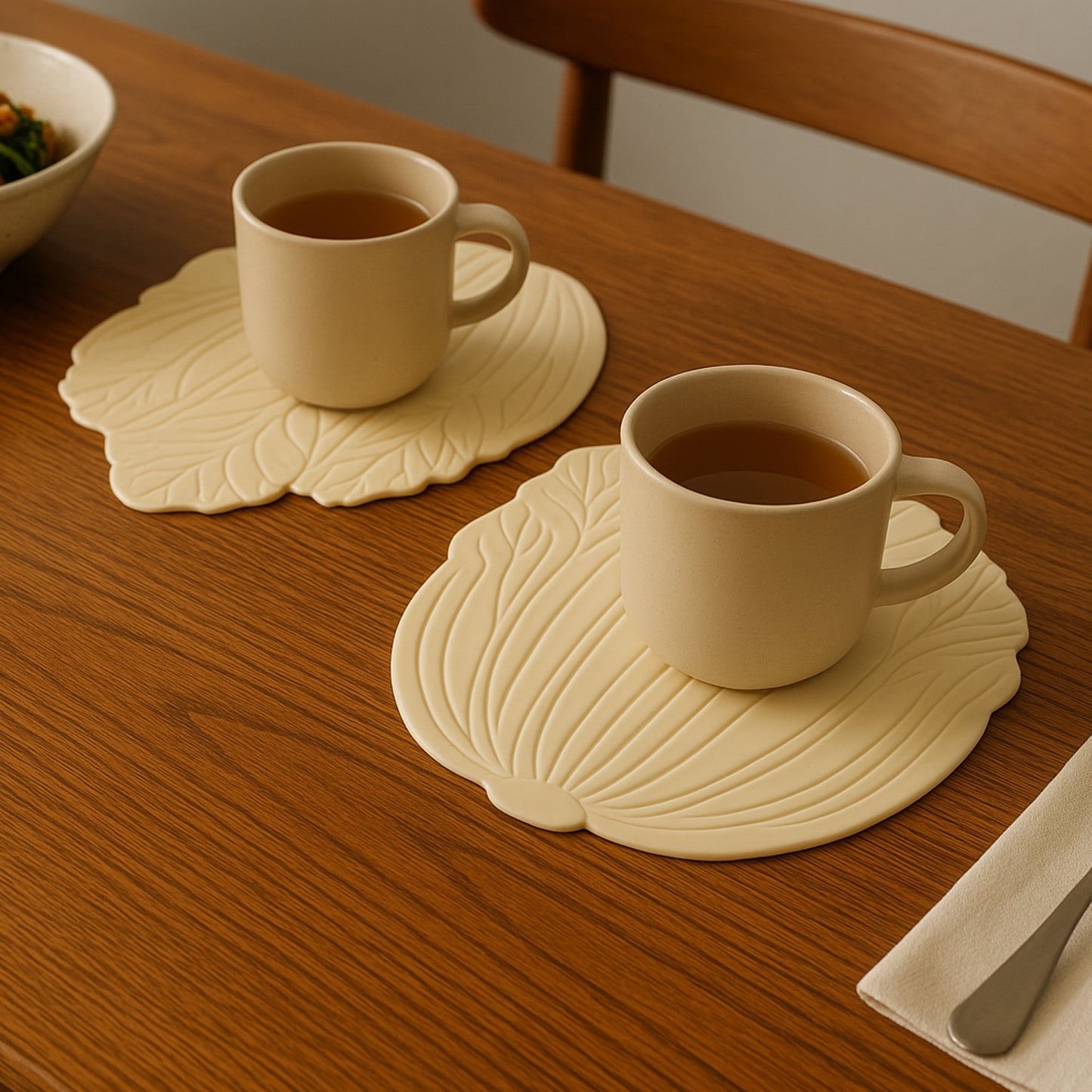 Silicone Leaf Design Coaster Set (2 Pc) - Happy Price - Image 3