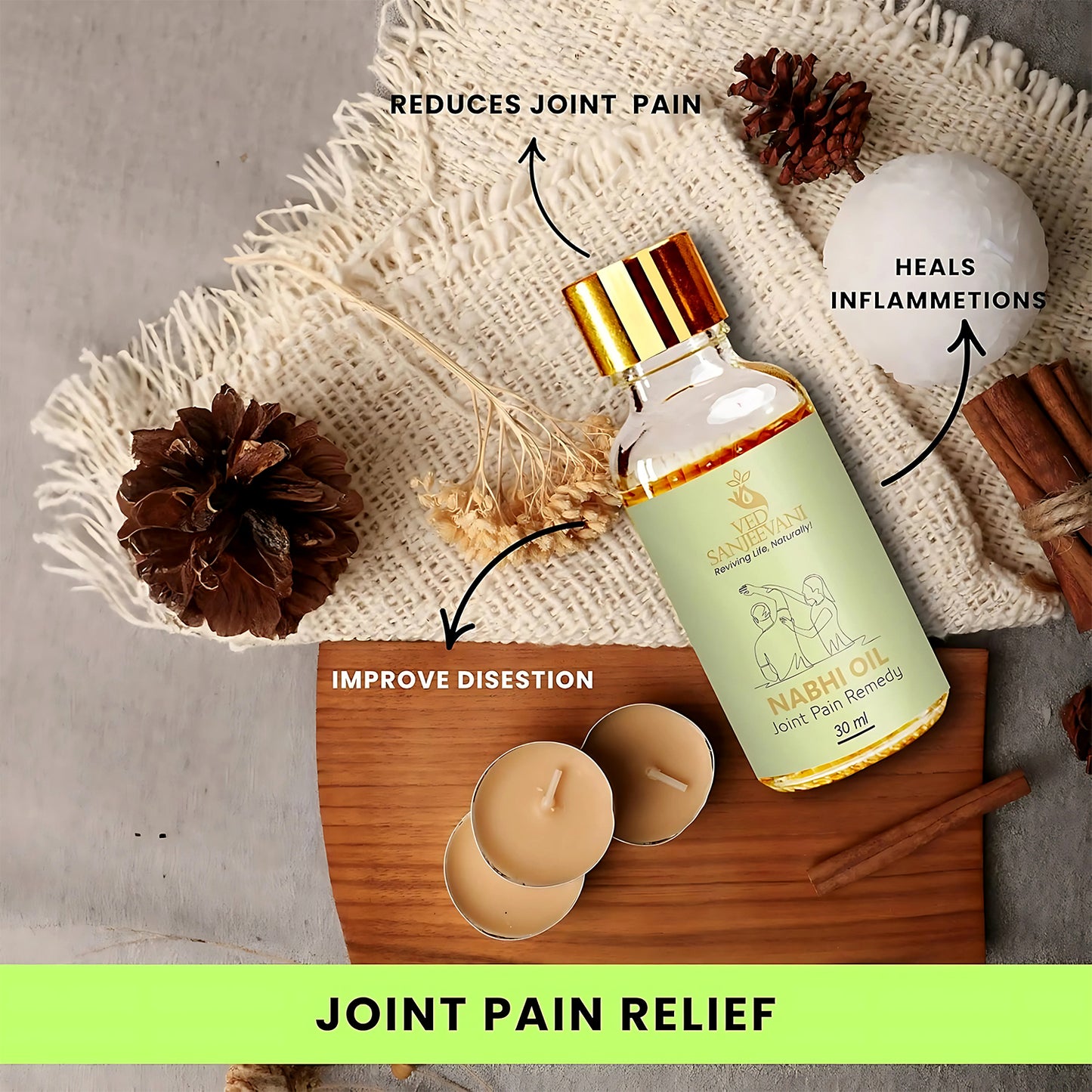Ved Sanjeevani Nabhi Oil For Joint Pain Relief (30ml 1 Pc) - Happy Price - Image 5