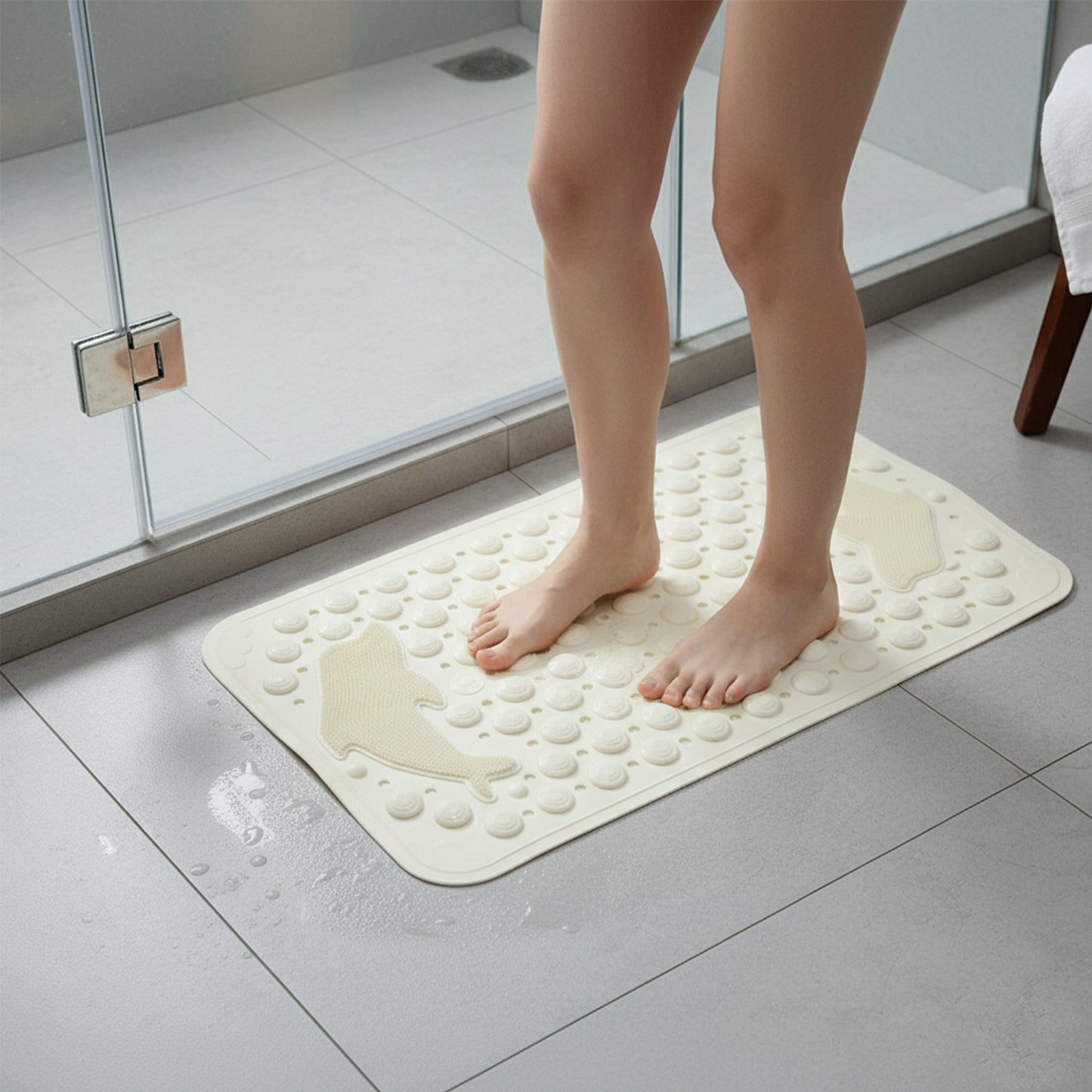 Anti-Slip Bath Mat with Suction Cups (69 x 35 Cm) - Bathroom Safety Floor Grip - Happy Price - Image 3