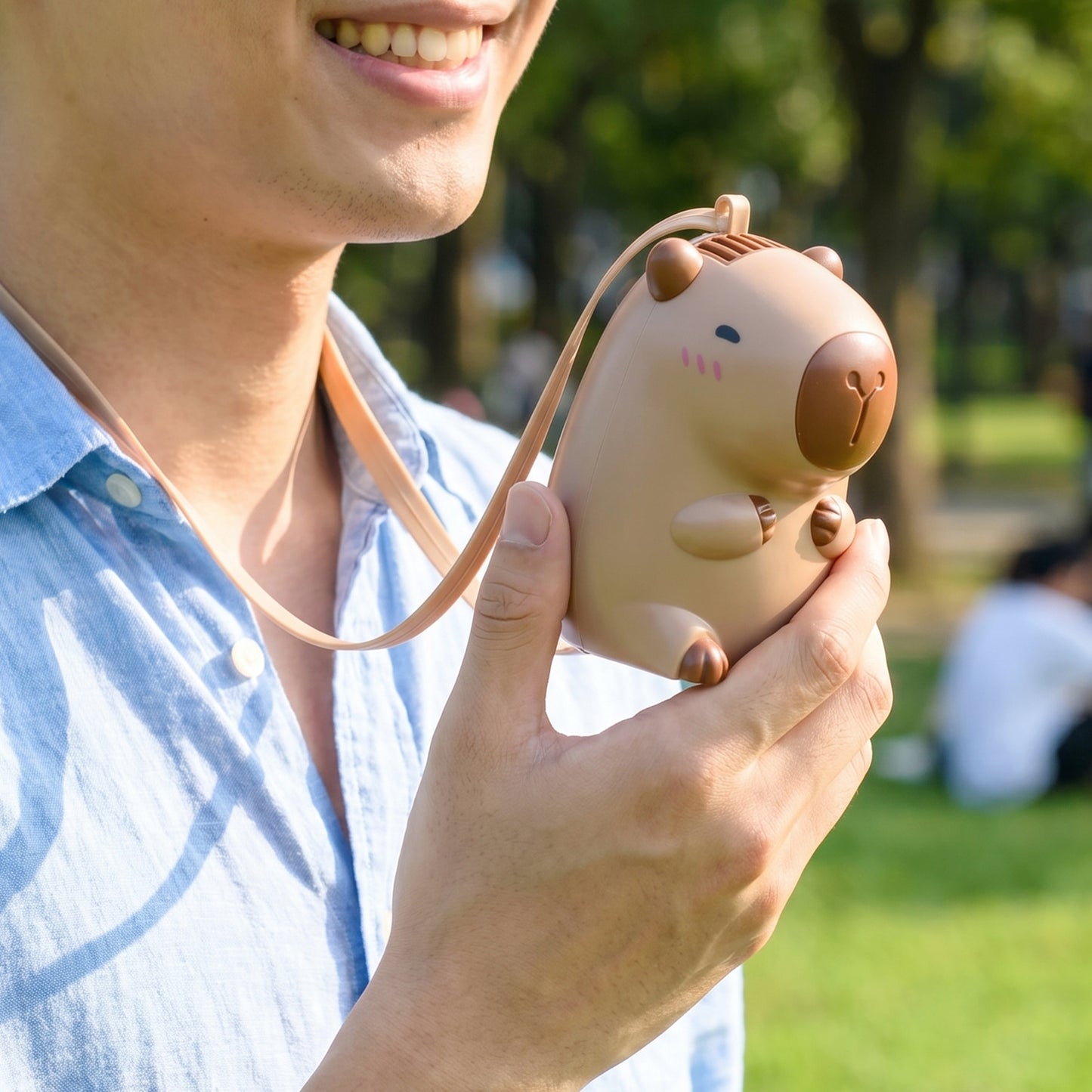 Portable Bear Mini Fan with Neck Strap - Rechargeable Personal Cooler (1 Pc) - Great Price - Image 6