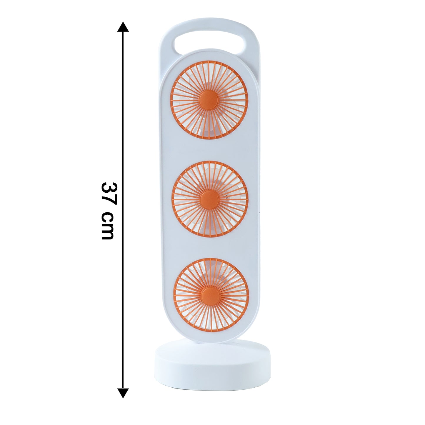Portable Triple Head Table Fan - USB Rechargeable Personal Air Cooler (1 Pc) - Great Price - Image 5