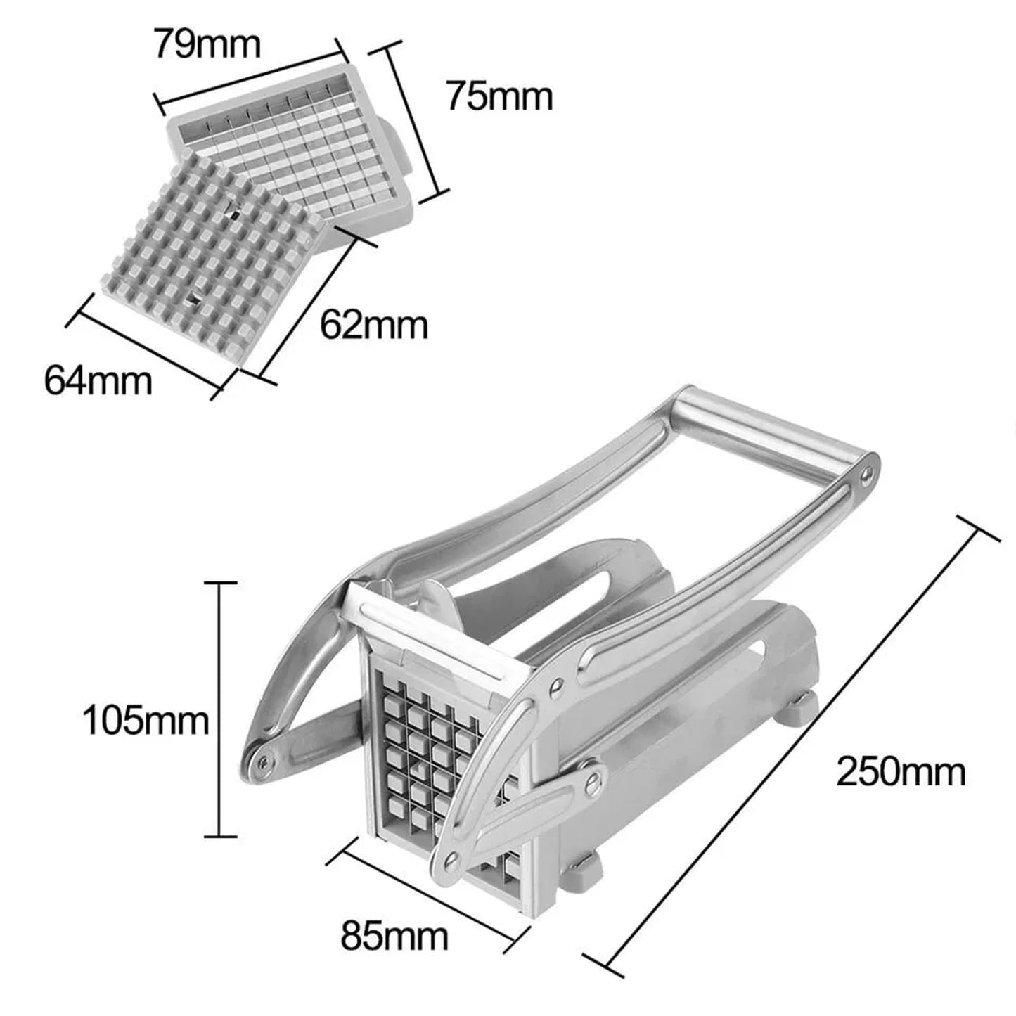 French Fries Potato Chips Strip Cutter Machine With Blade - Happy Price - Image 4