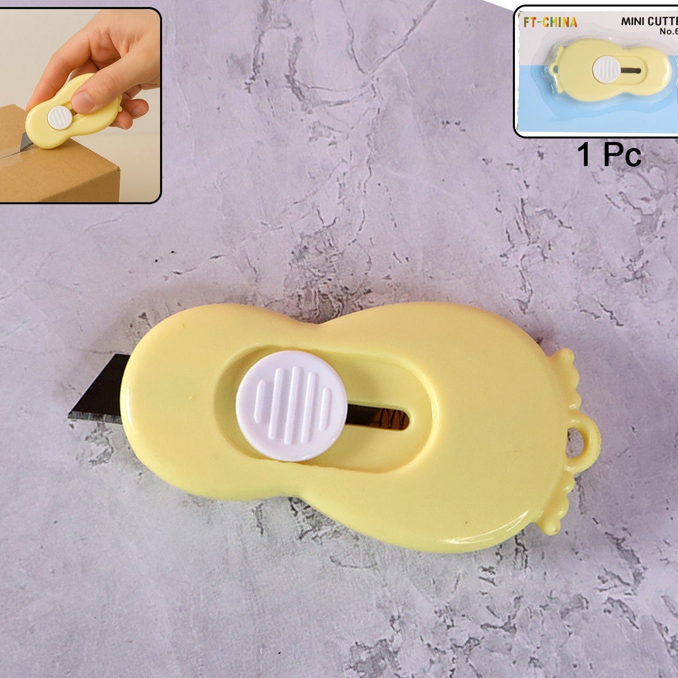 Compact Mini Safety Cutter with Retractable Blade - 1 Piece - Happy Price - Image 1