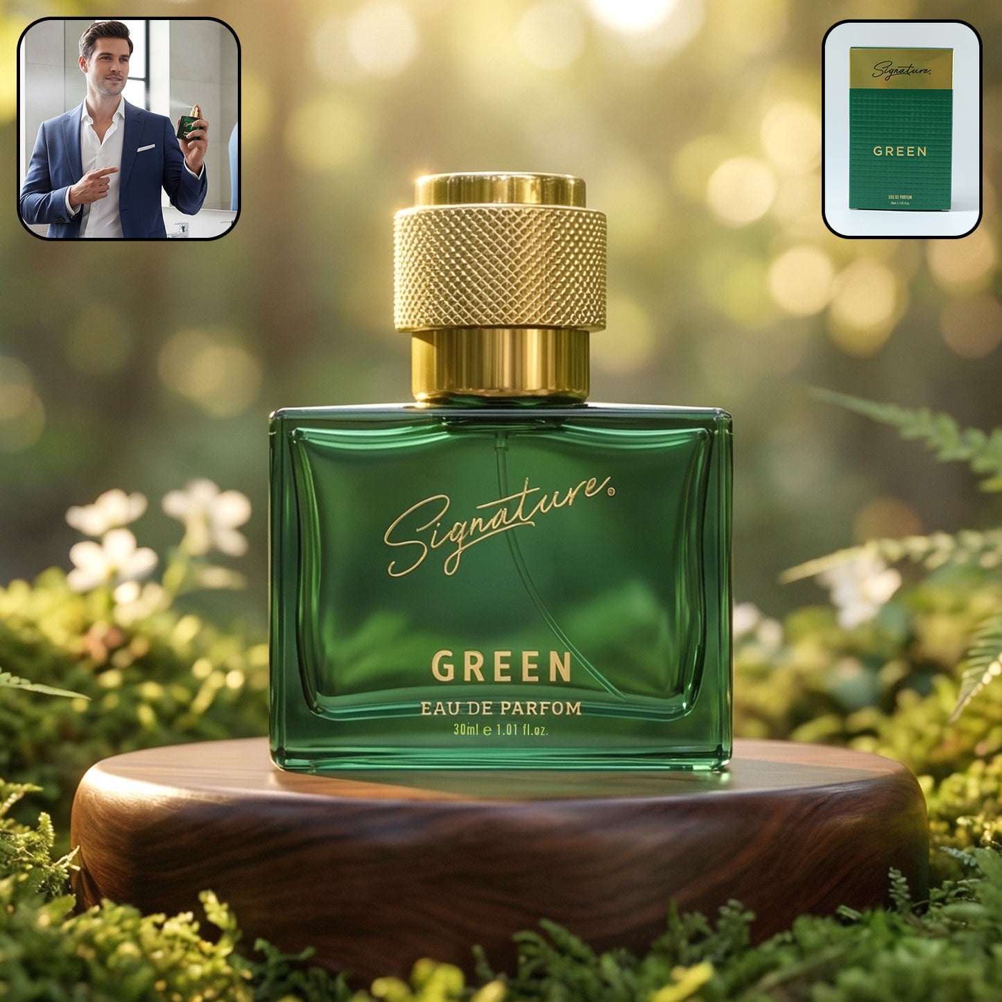 Signature Premium Green Eau De Perfume 30 ML - Long Lasting Fresh Fragrance Spray - Great Price - Image 2