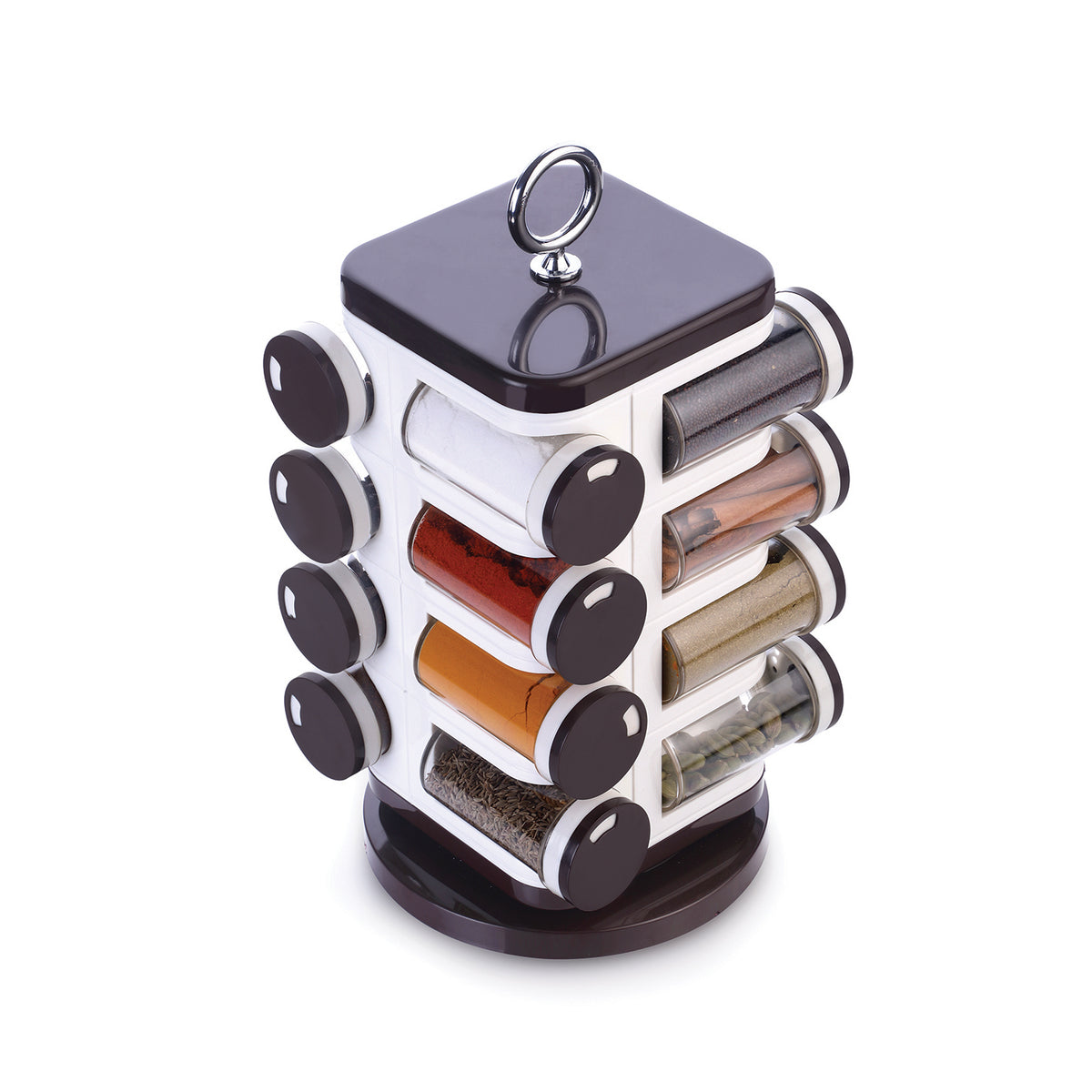 Ganesh Multipurpose Revolving Spice Rack With 16 Pcs Dispenser Each 100 Ml Plastic Spice Abs Material 1 Piece Spice Set 1 Piece Spice Set (Plastic) - Happy Price - Image 6
