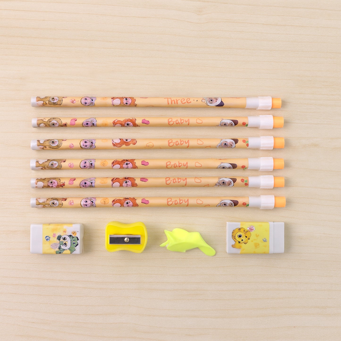 Complete Geometry Stationery Set with Cartoon Metal Box - 1 Set - Happy Price - Image 4