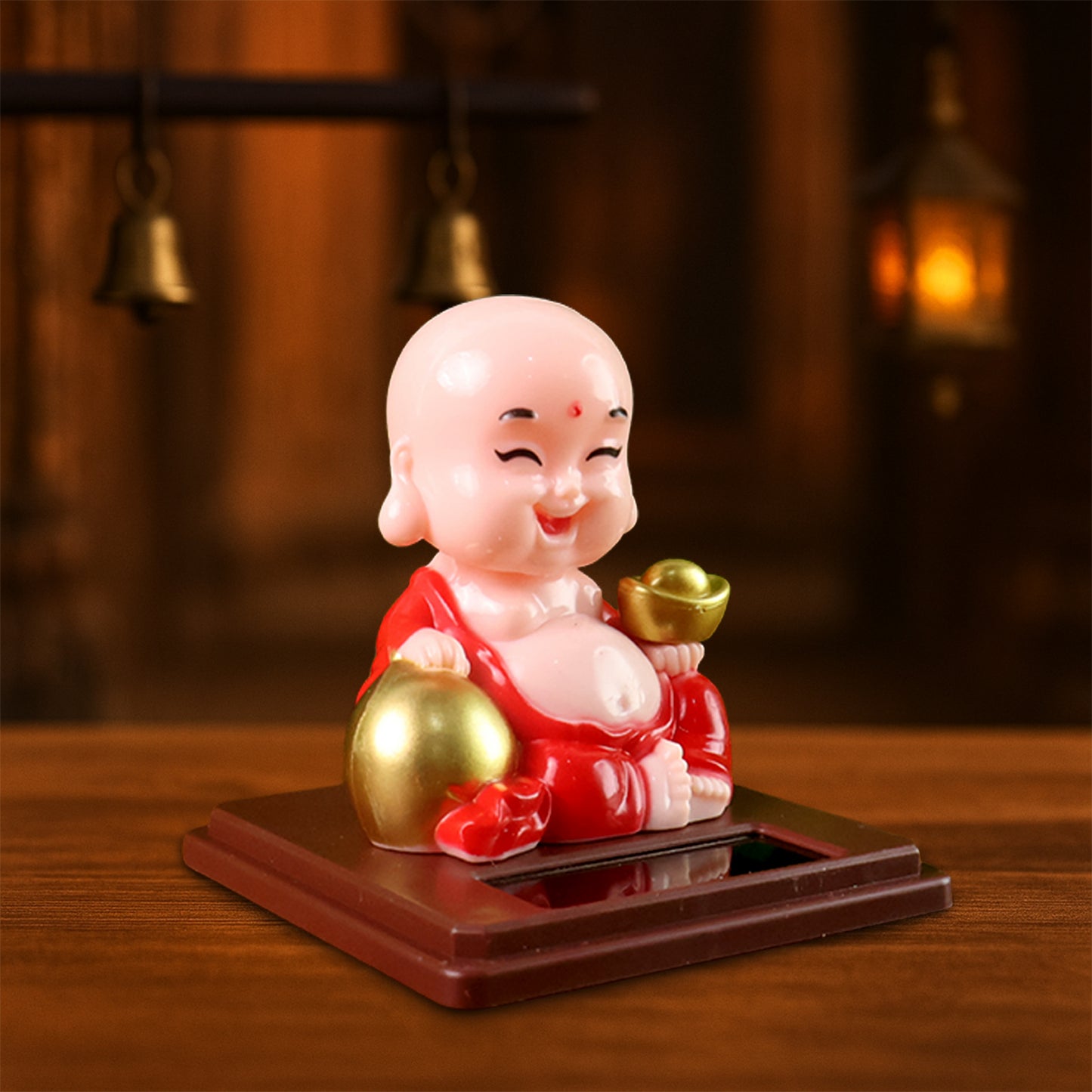 Solar Power Moving Head Buddha Statue Car Ornament (1 Pc Mix Color) - Happy Price - Image 6