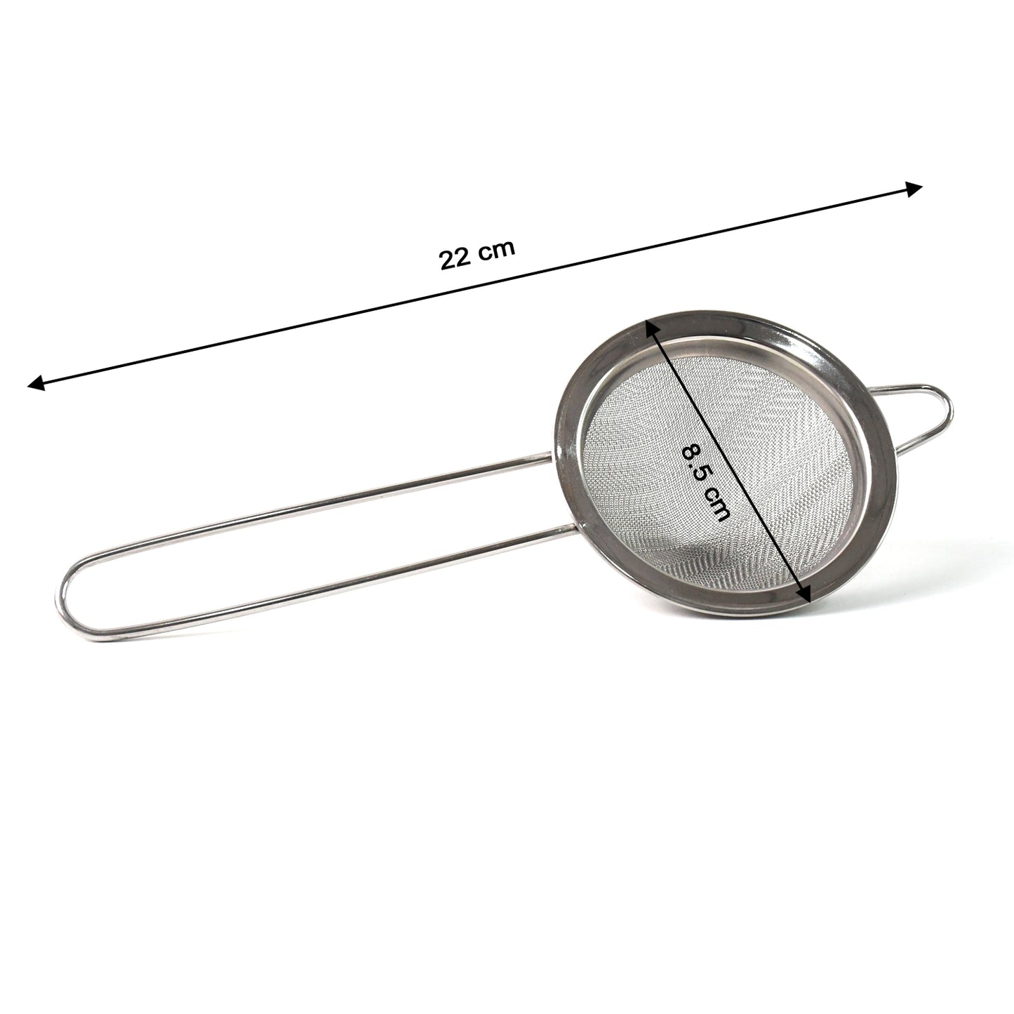 Supermom Slim Stainless Steel Kitchen Strainer - Fine Mesh Sieve for Tea, Coffee, Juices & Cooking (1 Pc) - Happy Price - Image 3