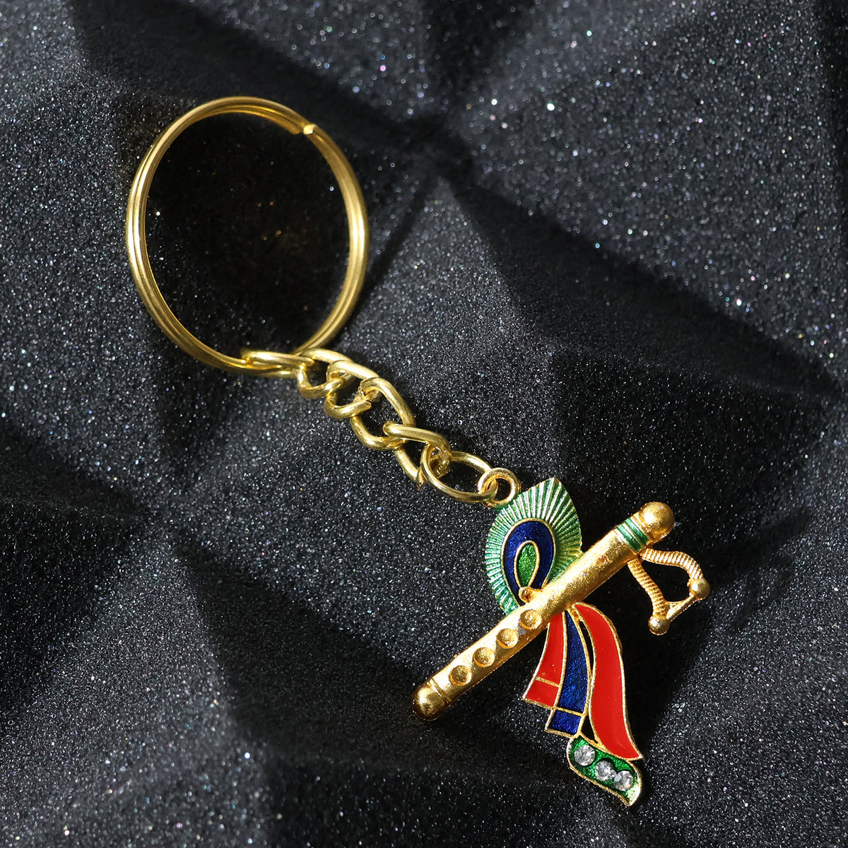 Krishna Bansuri Flute Keychain with Peacock Feather Design - 1 Pc - Happy Price - Image 4