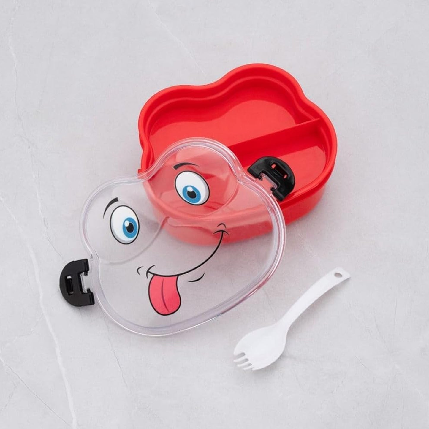 Double Layer Froggy Shape Lunch Box With Spoon (1 Pc Mix Color) - Happy Price - Image 5