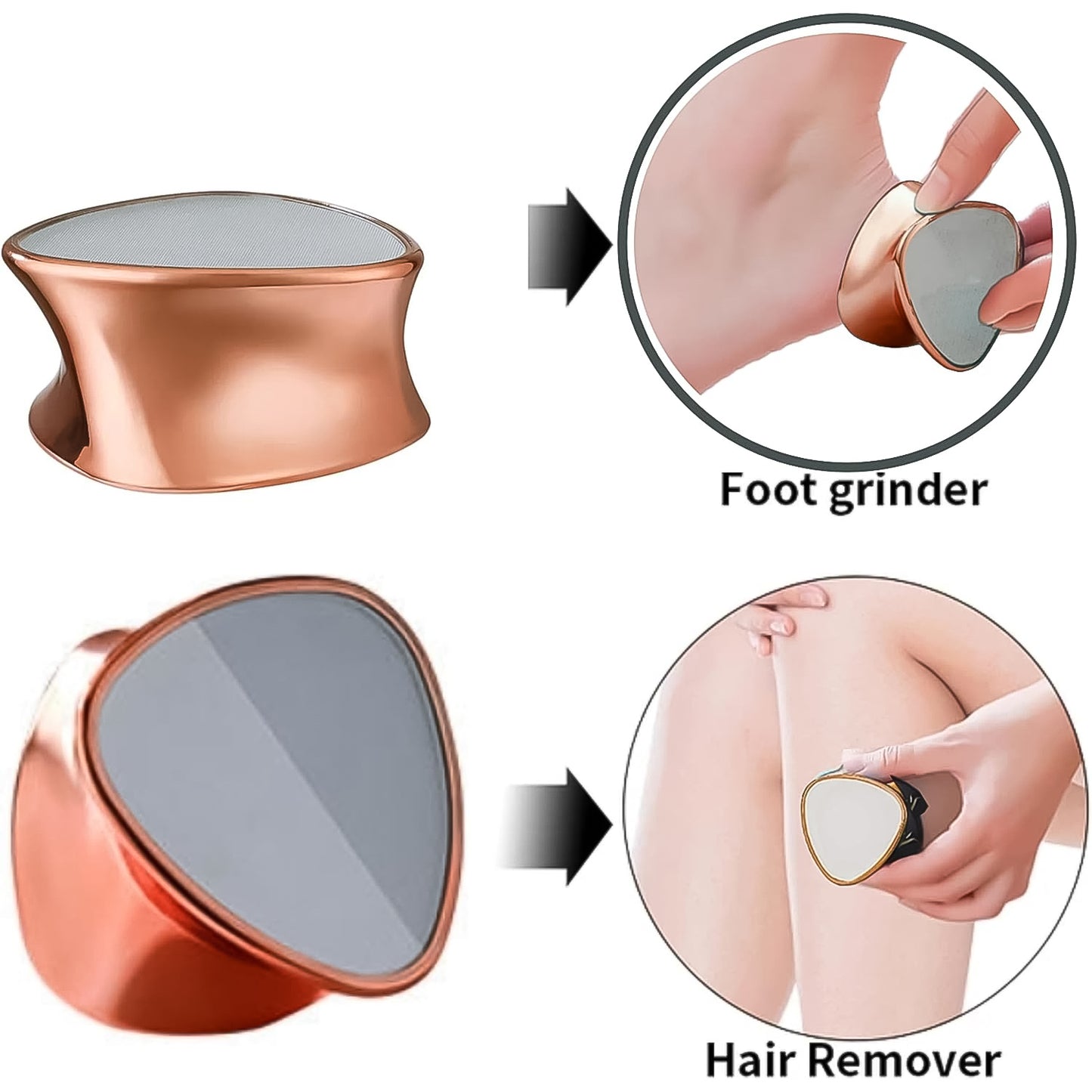 Double Side Hair Eraser Foot Grinder (1 Pc) - Happy Price - Image 3