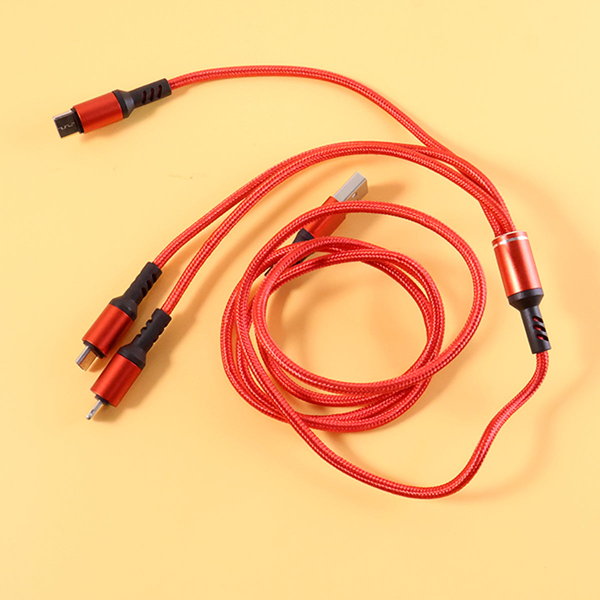 3-in-1 Universal Charging Cable with Type-C, Micro USB & Lightning Connectors - 1 Pc - Happy Price - Image 7