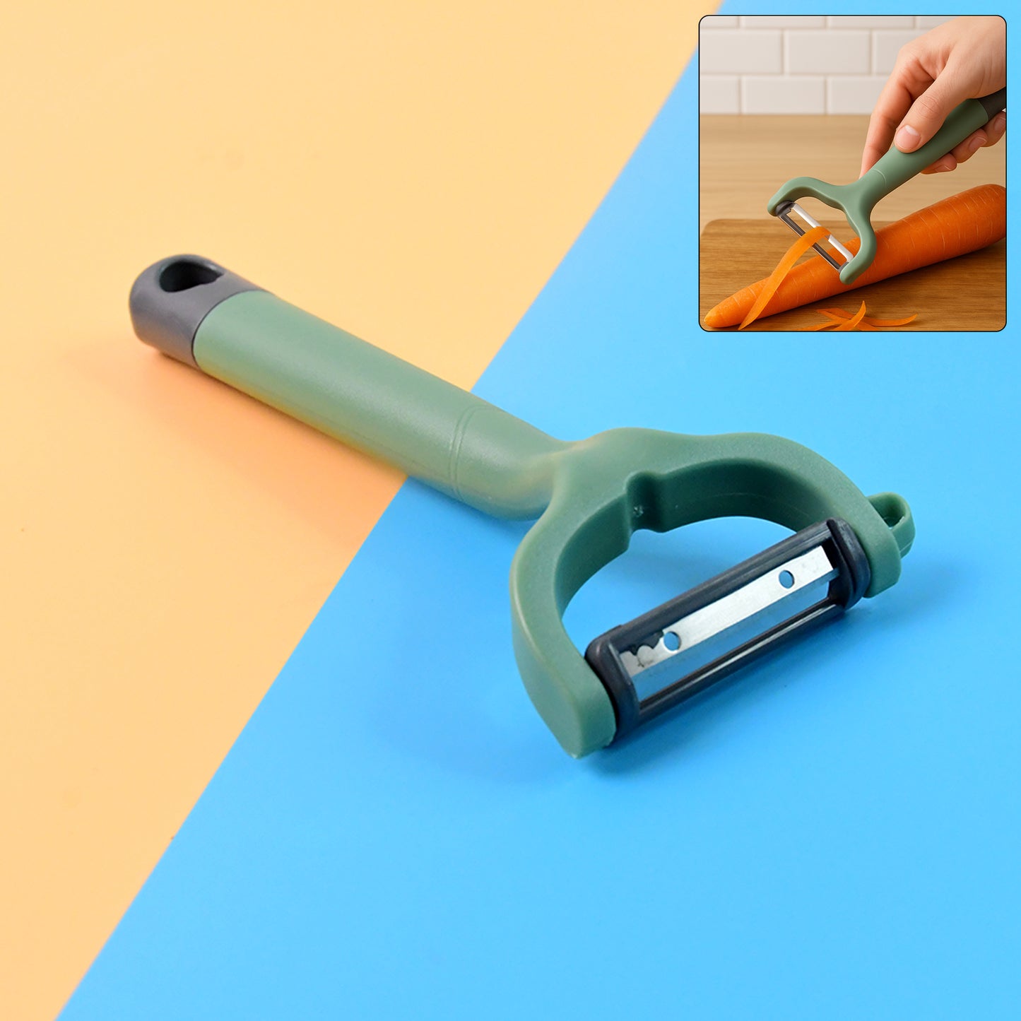 Ergonomic Vegetable and Fruit Peeler with Sharp Stainless Steel Blade (1 Pc) - Happy Price - Image 7