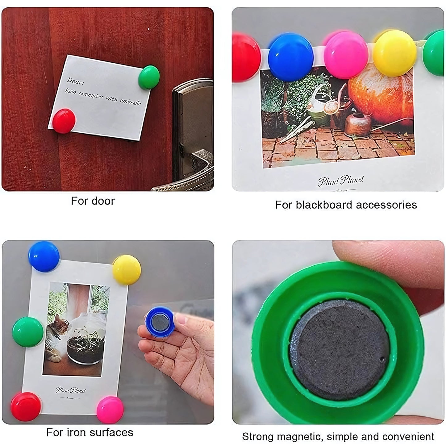 Yellow Board Magnets Circular Plastic Buttons (1 Pc) - Happy Price - Image 3