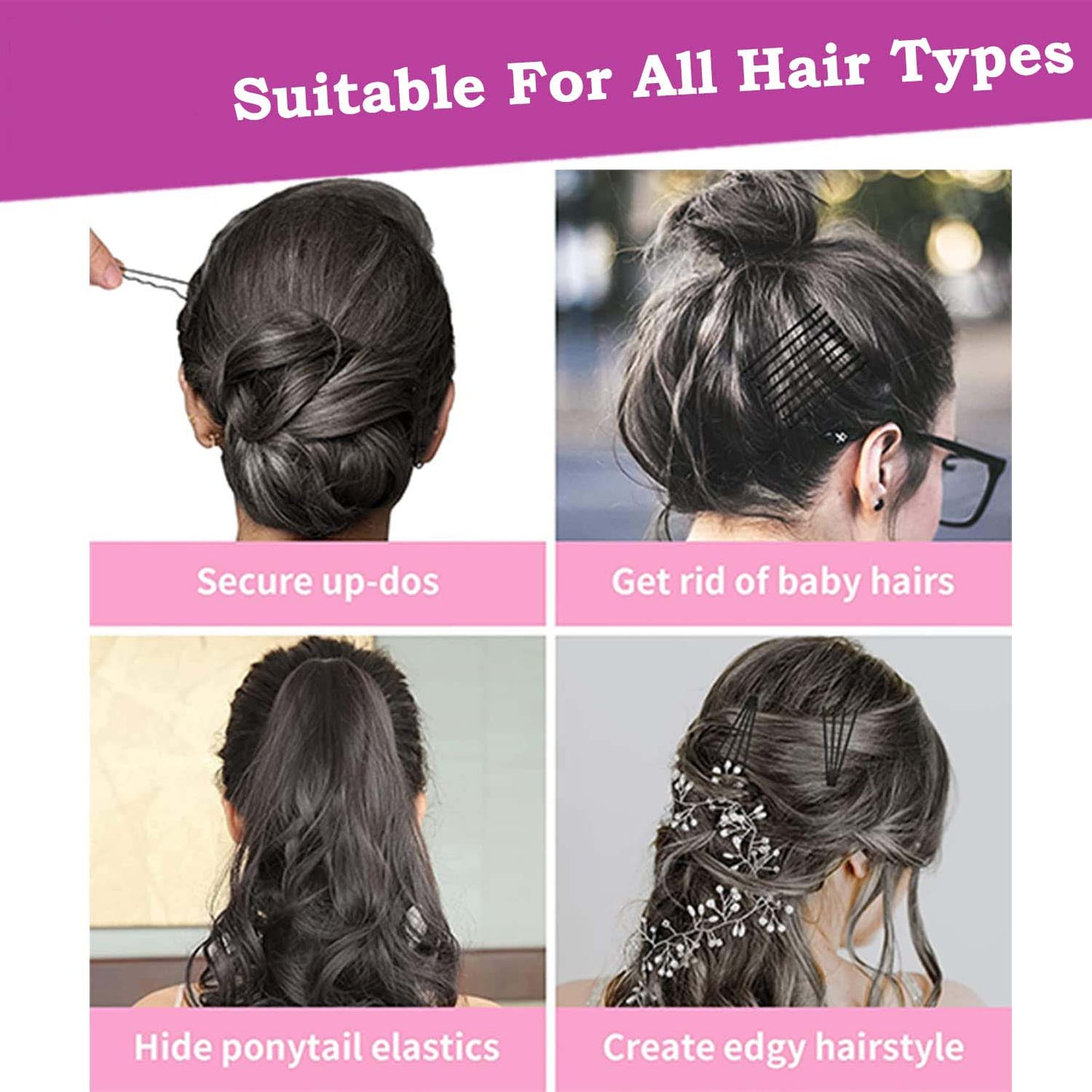 Big Black Bobby Hair Pins - 24 Pcs Set for Secure Styling - Happy Price - Image 6