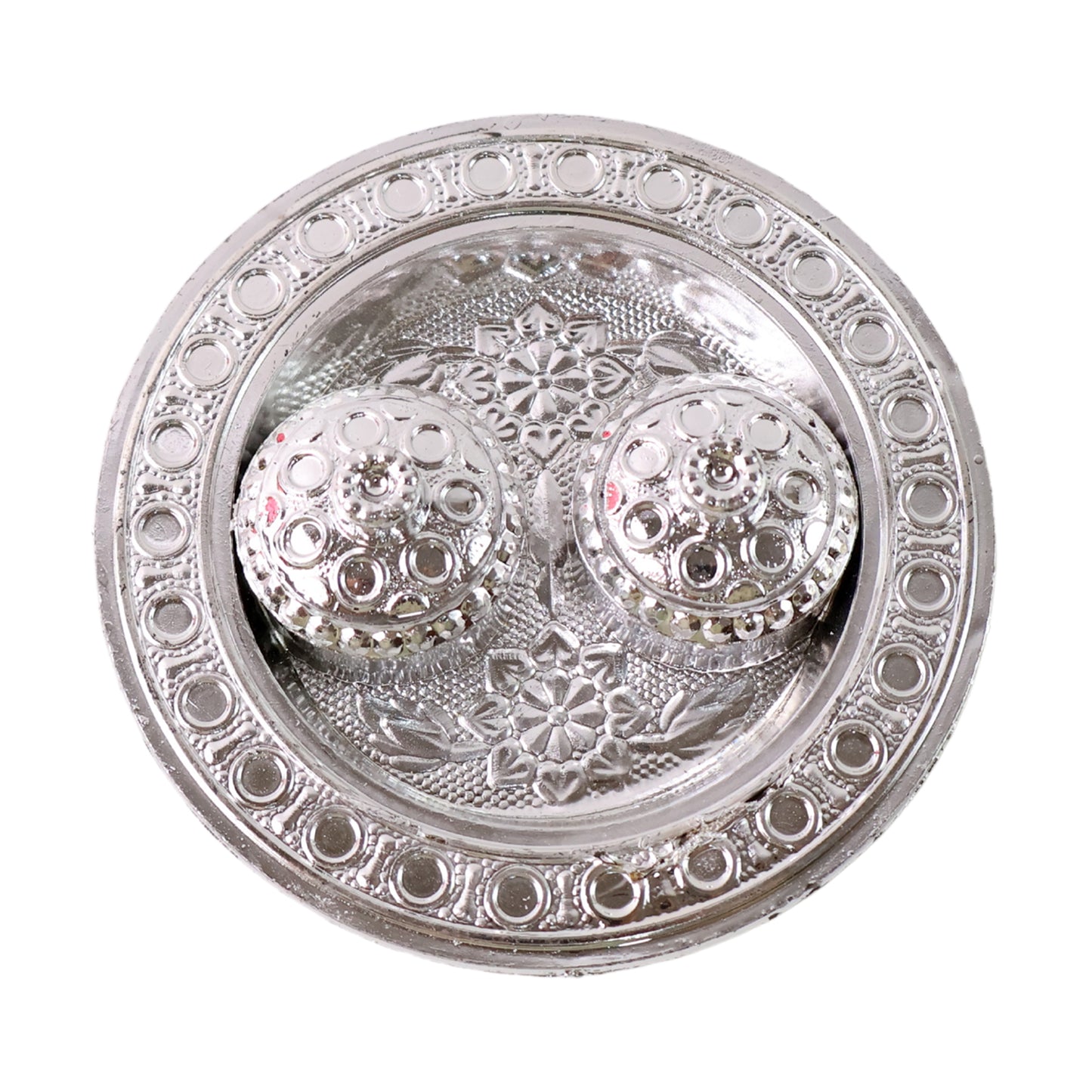Round Shape Special Puja Thali Kumkum Thali Holder (1 Pc Small) - Happy Price - Image 5