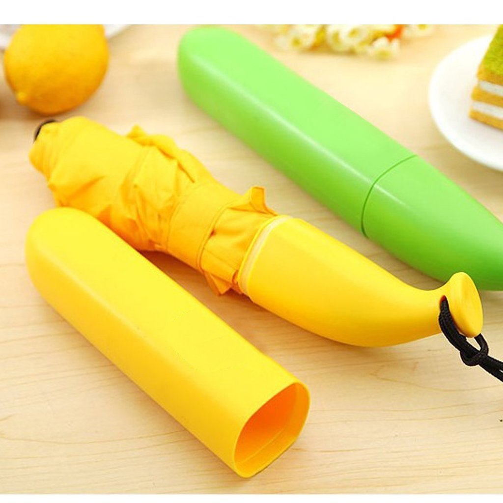 Stylish Banana Shaped Mini Foldable Umbrella - Happy Price - Image 4