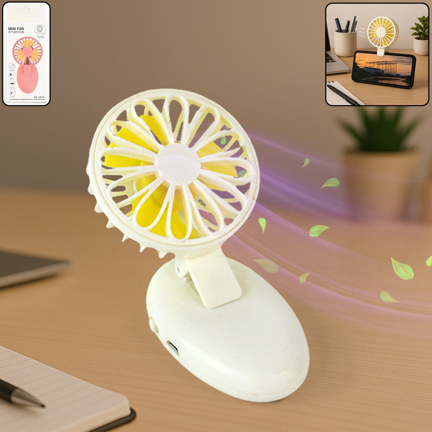 Mini Usb Handheld Fan Portable Rechargeable Mini Fan For Home Office Travel And Outdoor Use (1 Pc) - Happy Price - Image 2