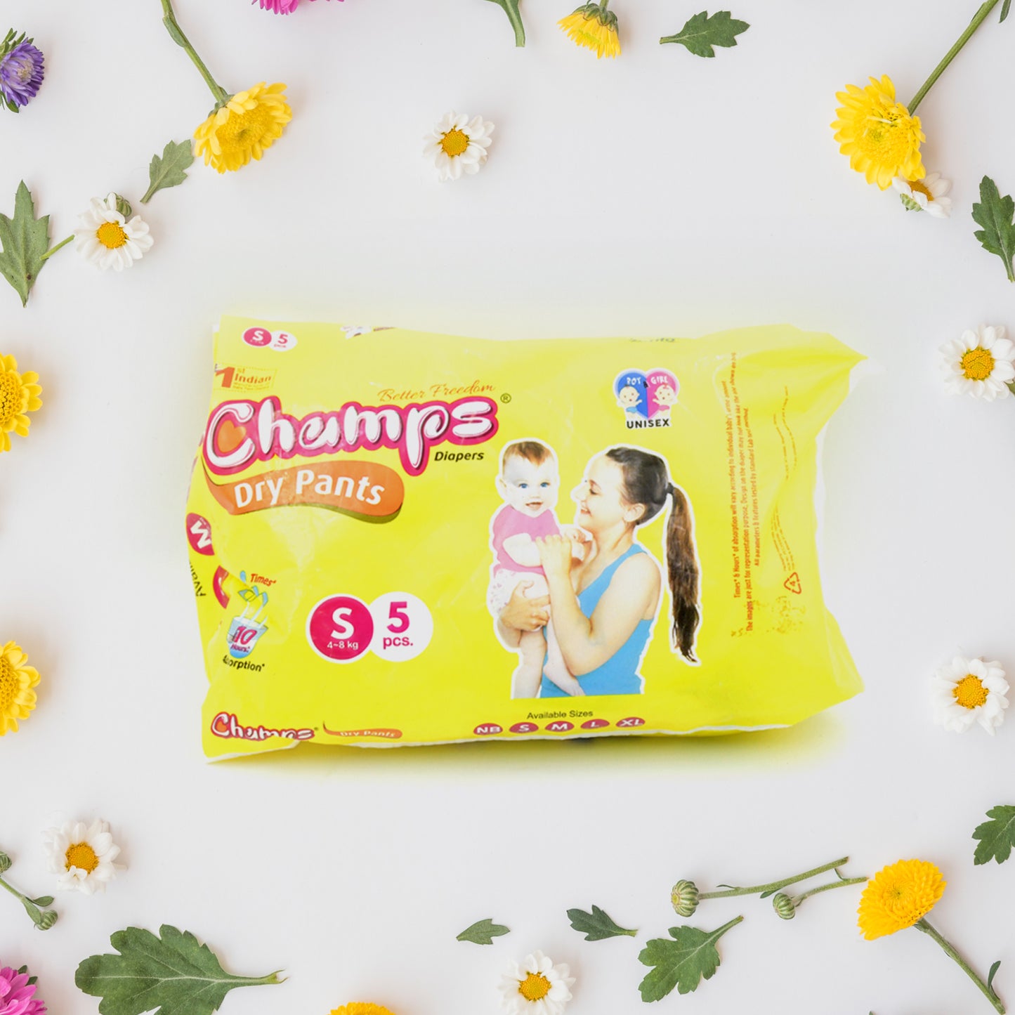 Small Champs Dry Pants Style Diaper- Small Best For Travel Absorption Champs Baby Diapers Champs Soft And Dry Baby Diaper Pants (S5 Pcs ) - Happy Price - Image 5