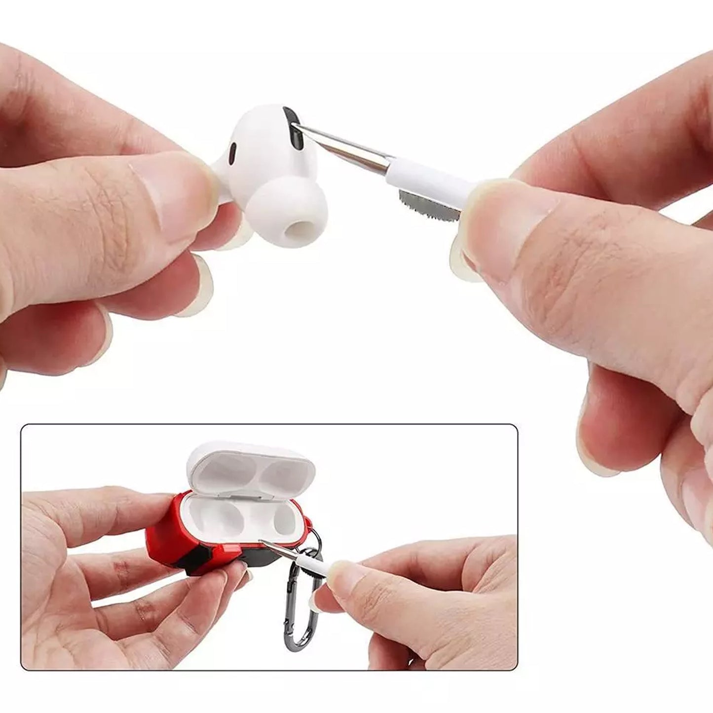3 In 1 Earbuds Cleaning Pen For Cleaning Of Ear Buds And Ear Phones Easily Without Having Any Damage. - Happy Price - Image 5