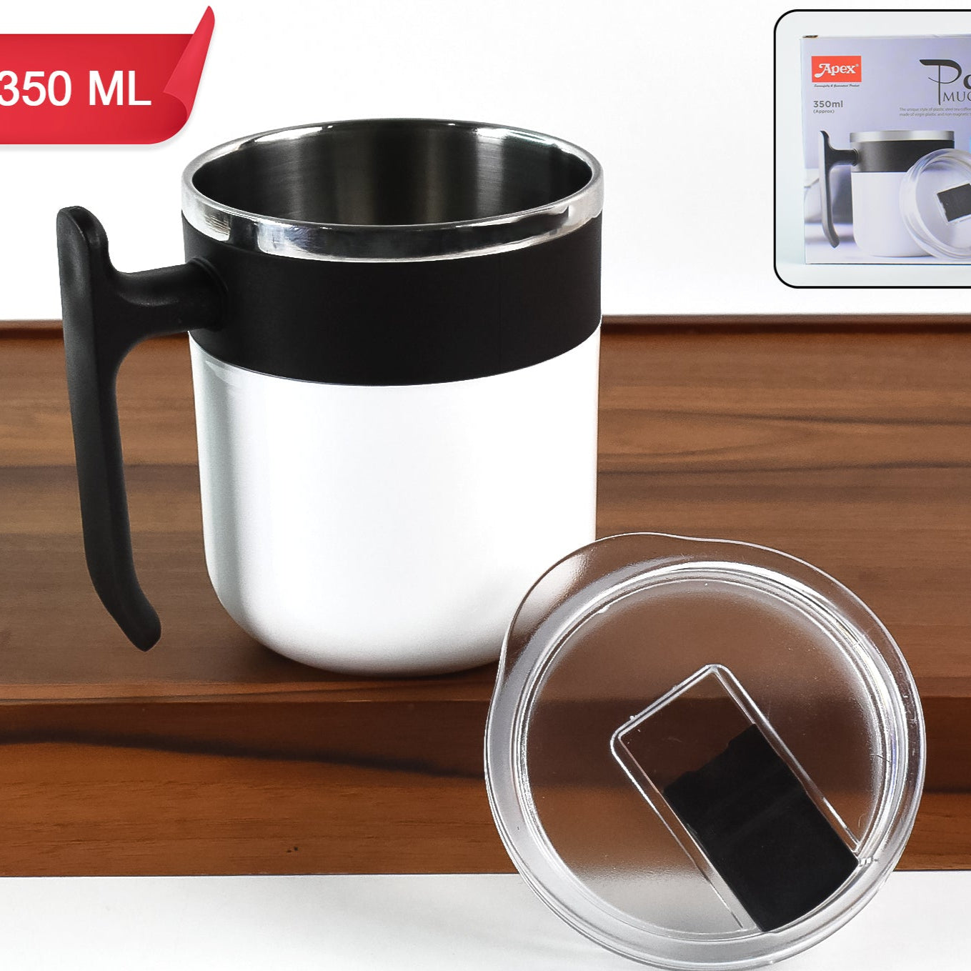 Apex Stainless Steel Pop Inner Mug 350 Ml Approx Capacity (1 Pc) - Happy Price - Image 1