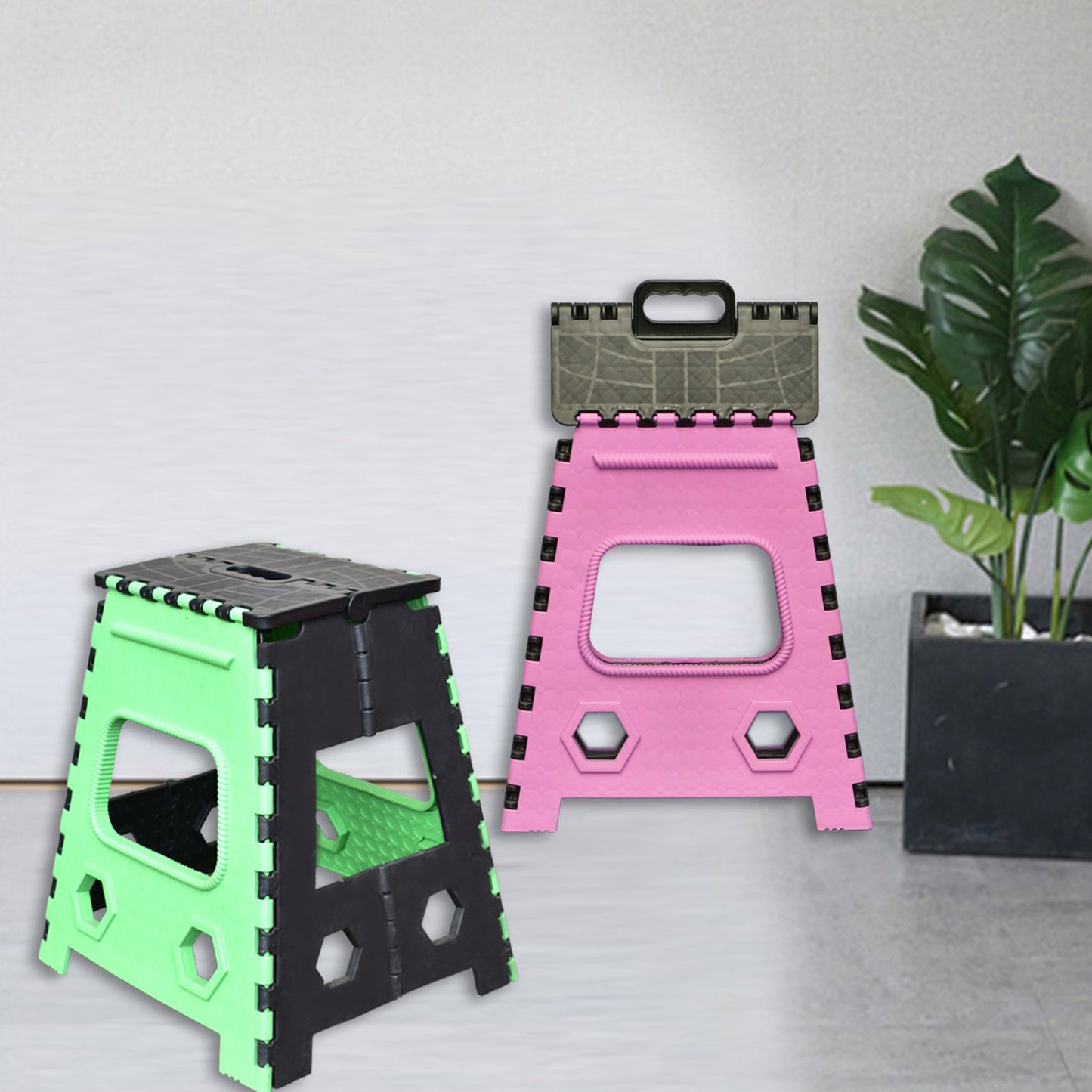 1pc 18inch Folding Stool For Adults And Kids Also For Kitchen Stepping With (Brown Box) - Happy Price - Image 3