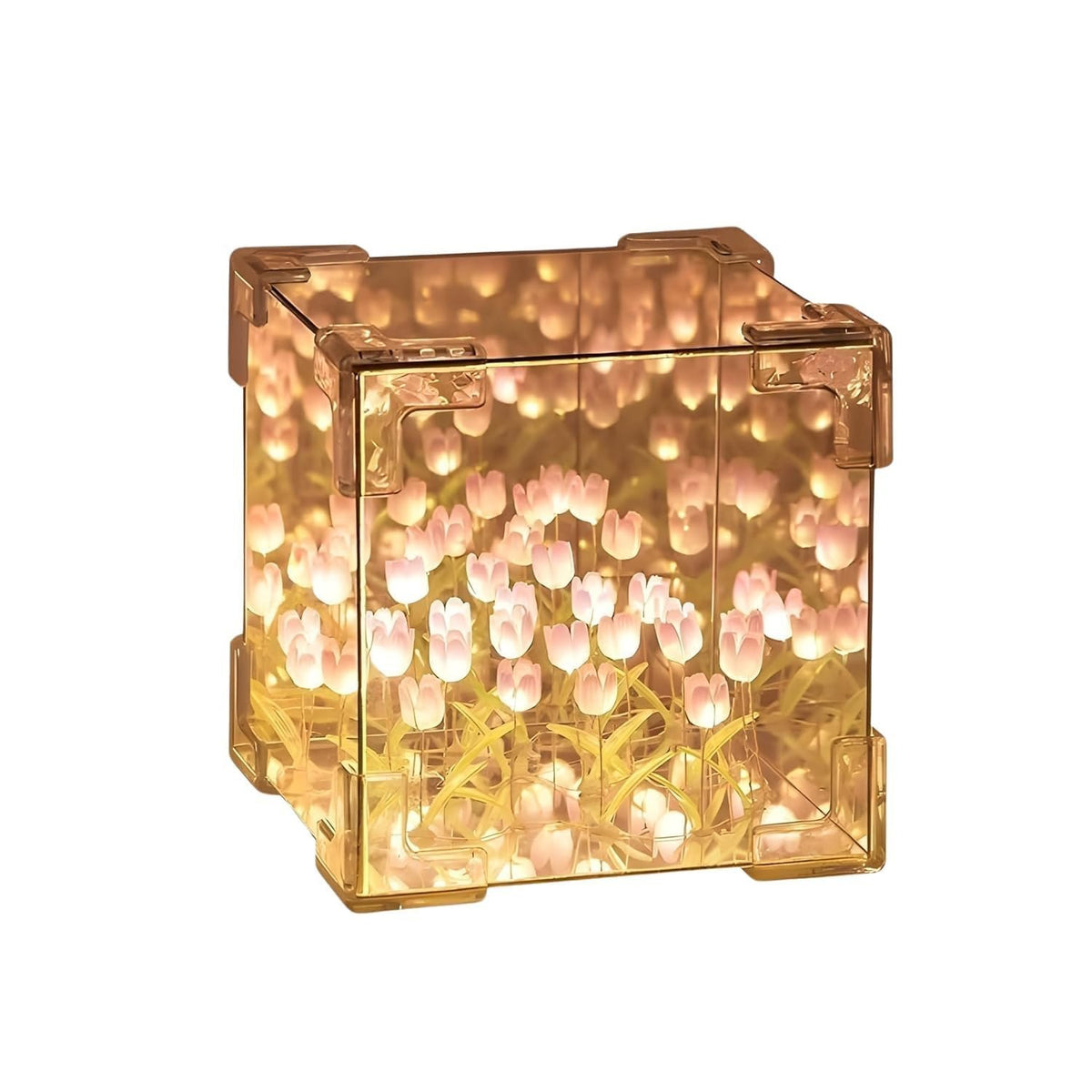 Decorative Tulip Flower LED Cube Night Lamp Set (1 Set, Mix Color) - Happy Price - Image 4