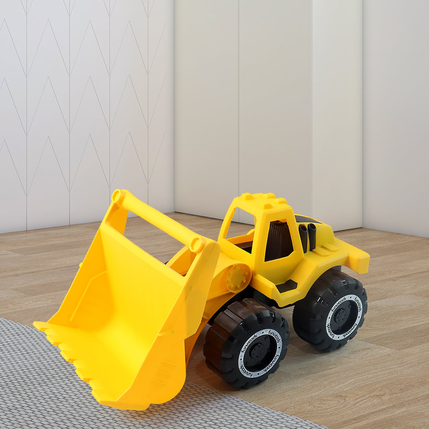Friction Powered Front Loader Bulldozer Toy - 1 Pc - Happy Price - Image 4