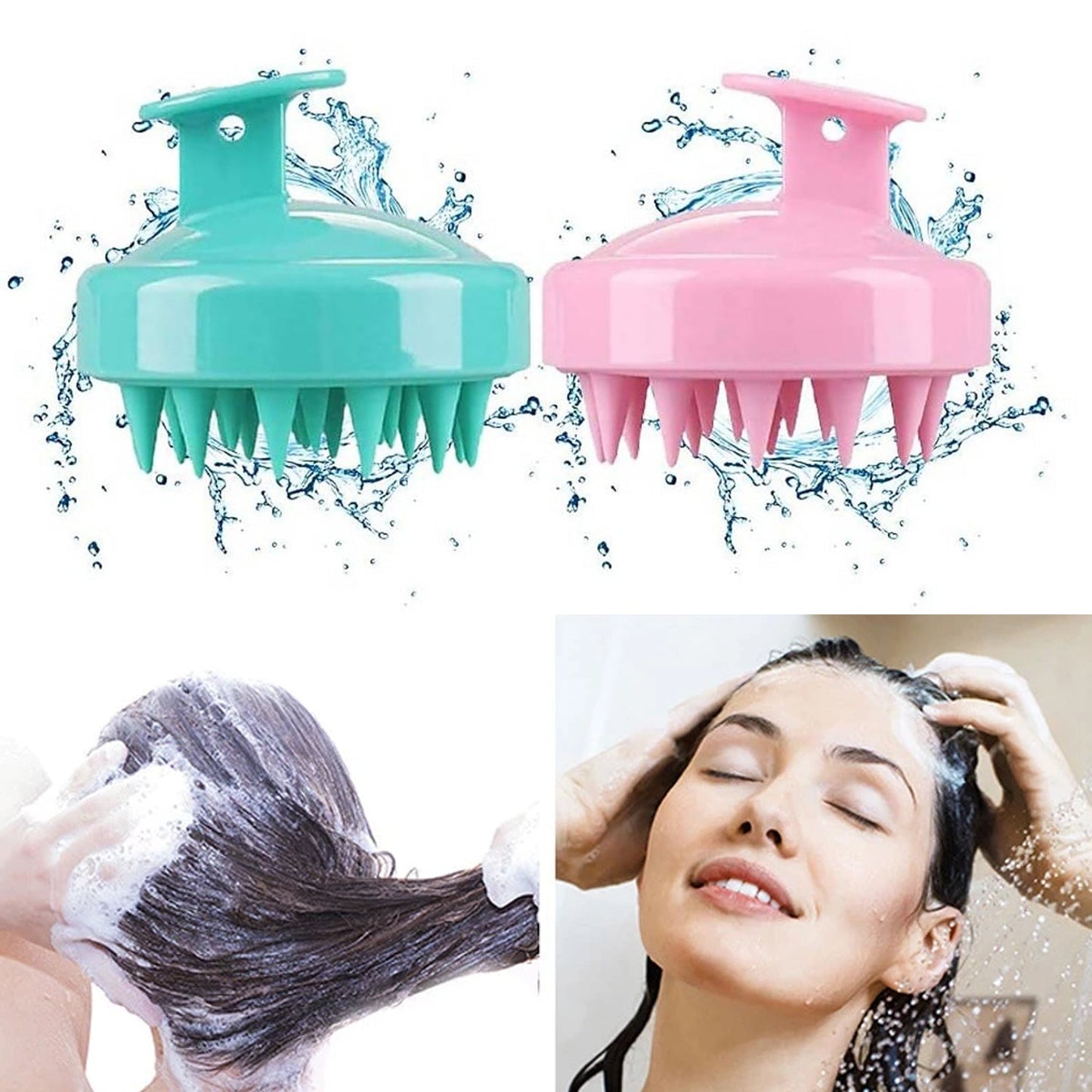 Hair Scalp Adjustable Massager Shampoo Brushscalp Shampoo Brush - Happy Price - Image 6