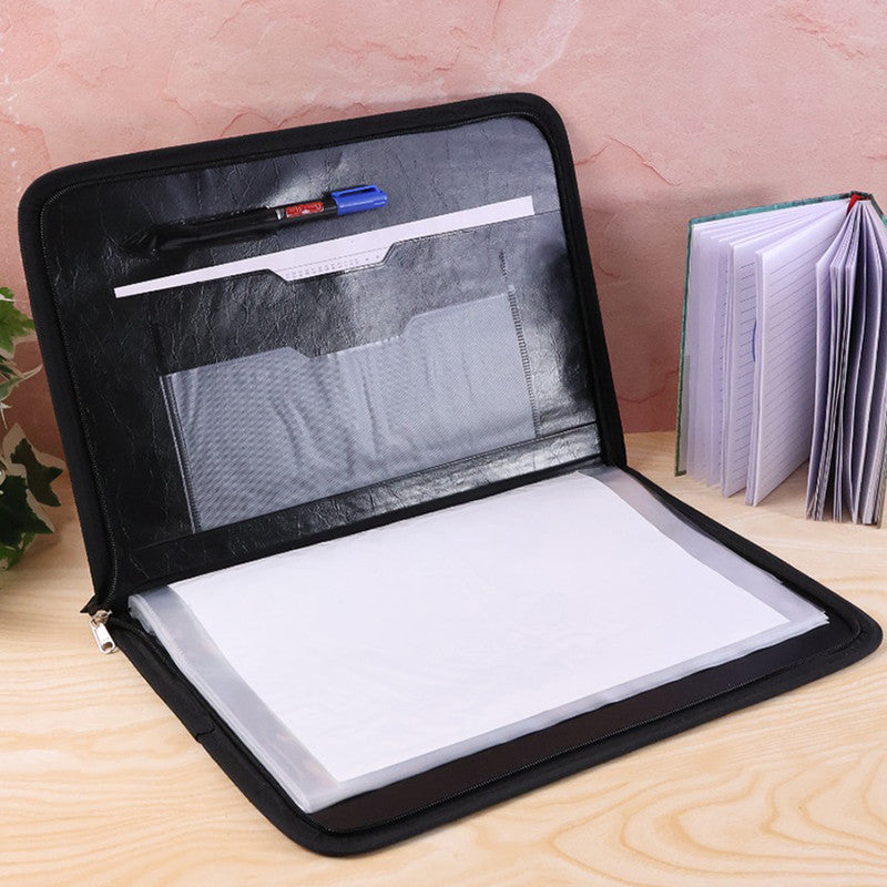 Professional A4 Zippered Document Organizer Folder with 20 Leaves - Happy Price - Image 6