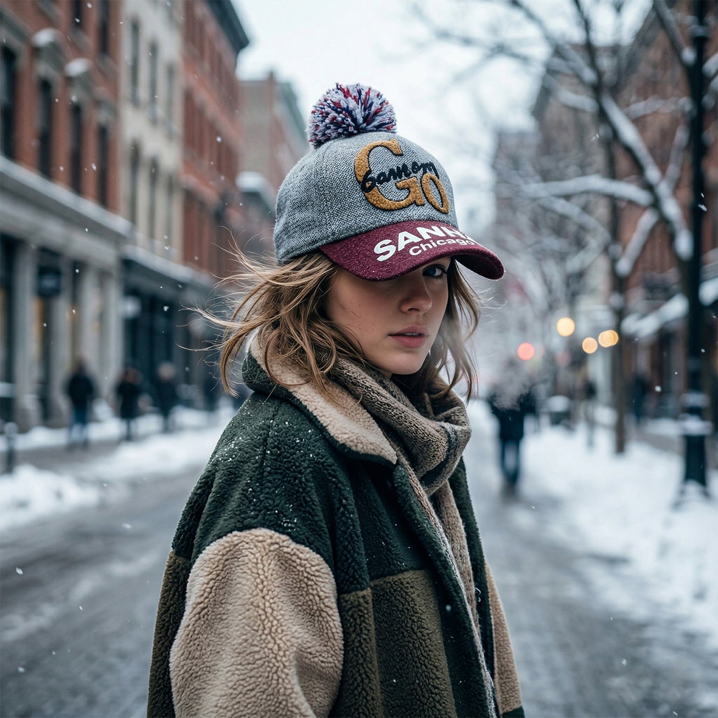 Stylish Woolen Pom Pom Cap for Women - Winter Baseball Style Knit Hat (1 Pc) - Great Price - Image 5