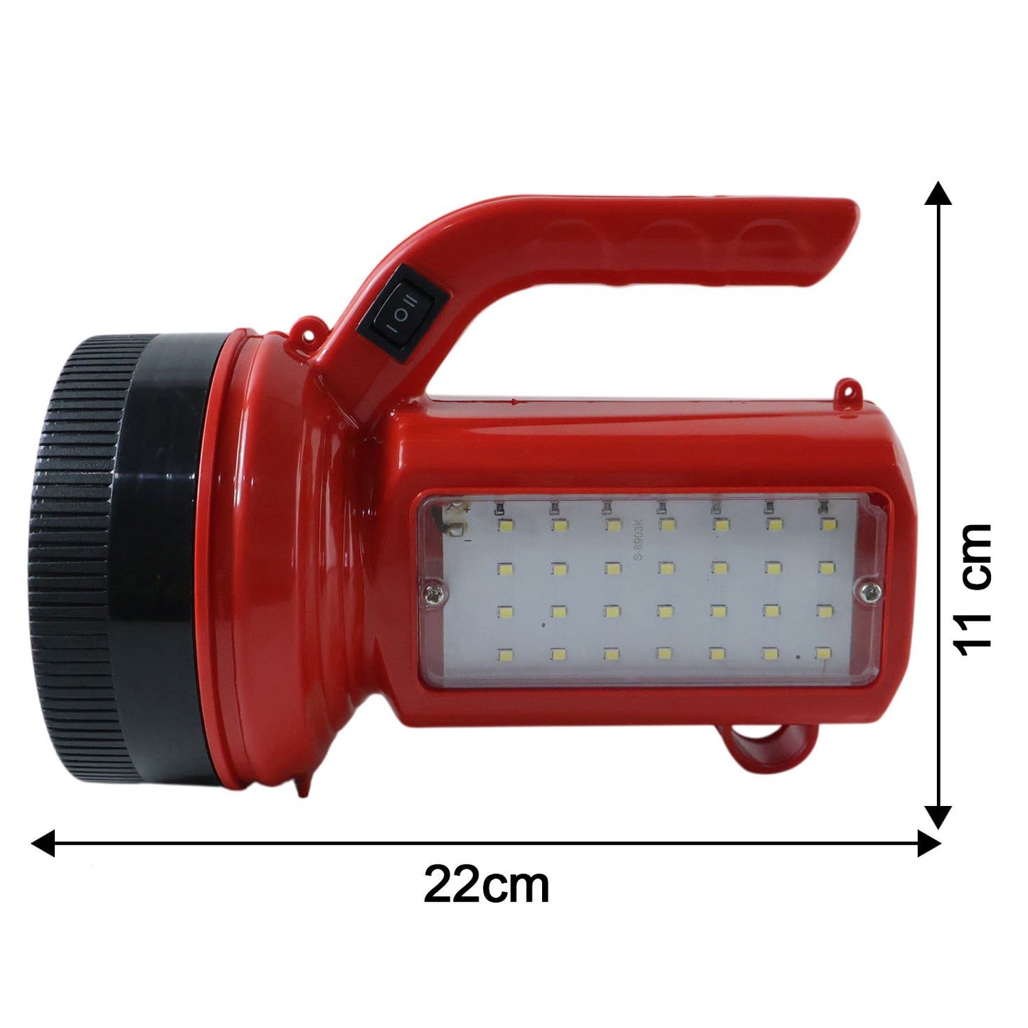 200W Rechargeable LED Torch Light with Side Emergency Panel - 1 Pc - Great Price - Image 5