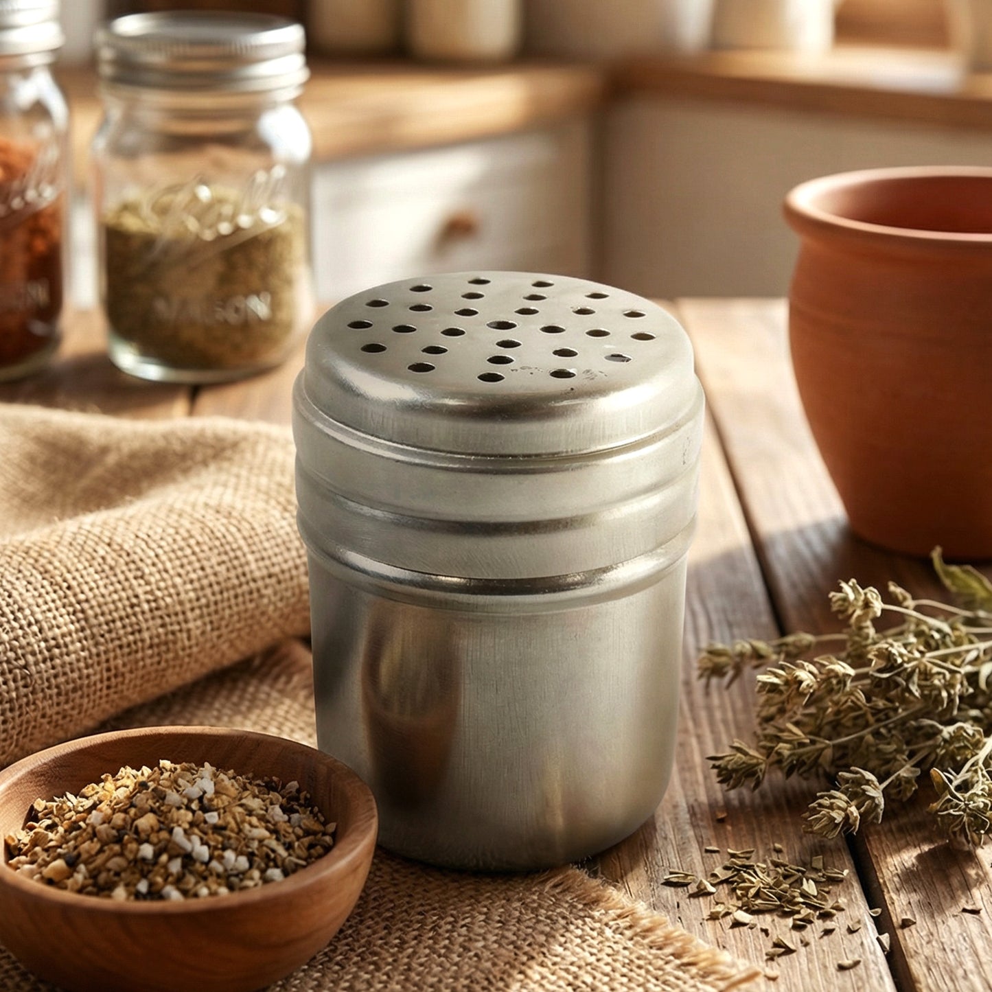 Stainless Steel Spice Dispenser Container (1 Pc) - Kitchen Seasoning Shaker - Happy Price - Image 6