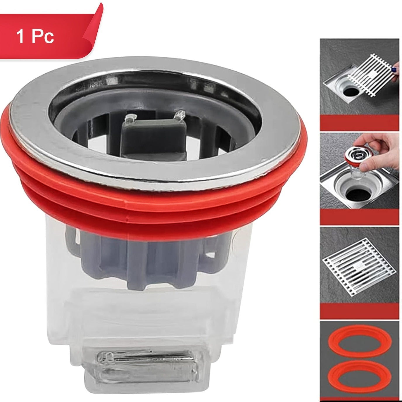 Plastic Odour Proof Floor Drain Sink Drain For Toilet Bathroom Kitchen (1 Pc) - Happy Price - Image 1